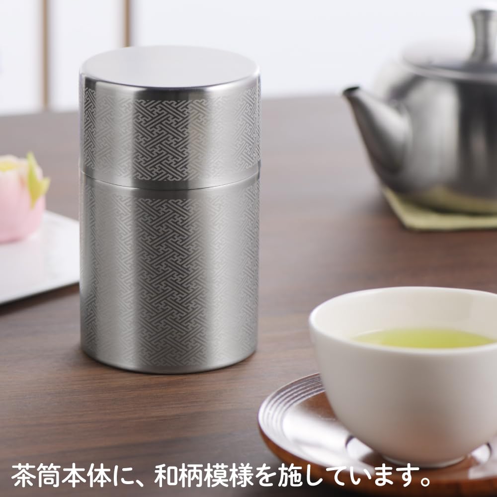 요시카와 고기 스테인리스 차통 YJ3616 400ml 차 숟가락 목함 세트 이미지 5