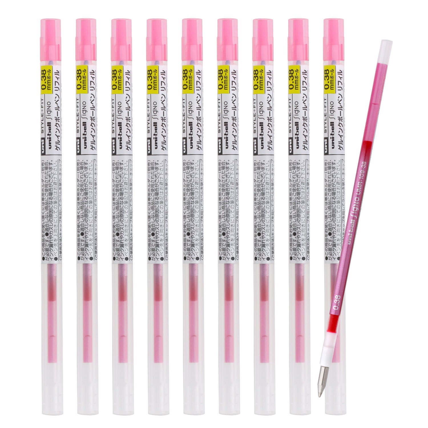 미쓰비시 연필 스타일핏 시그노 로즈핑크 UMR1093866 0.38mm 겔잉크 리필심 단품