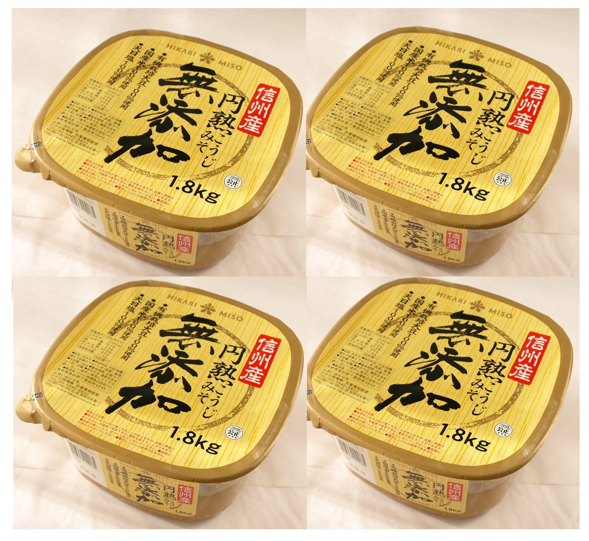 히카리미소 엔주쿠 코지 된장 무첨가 1.8kg 4개입