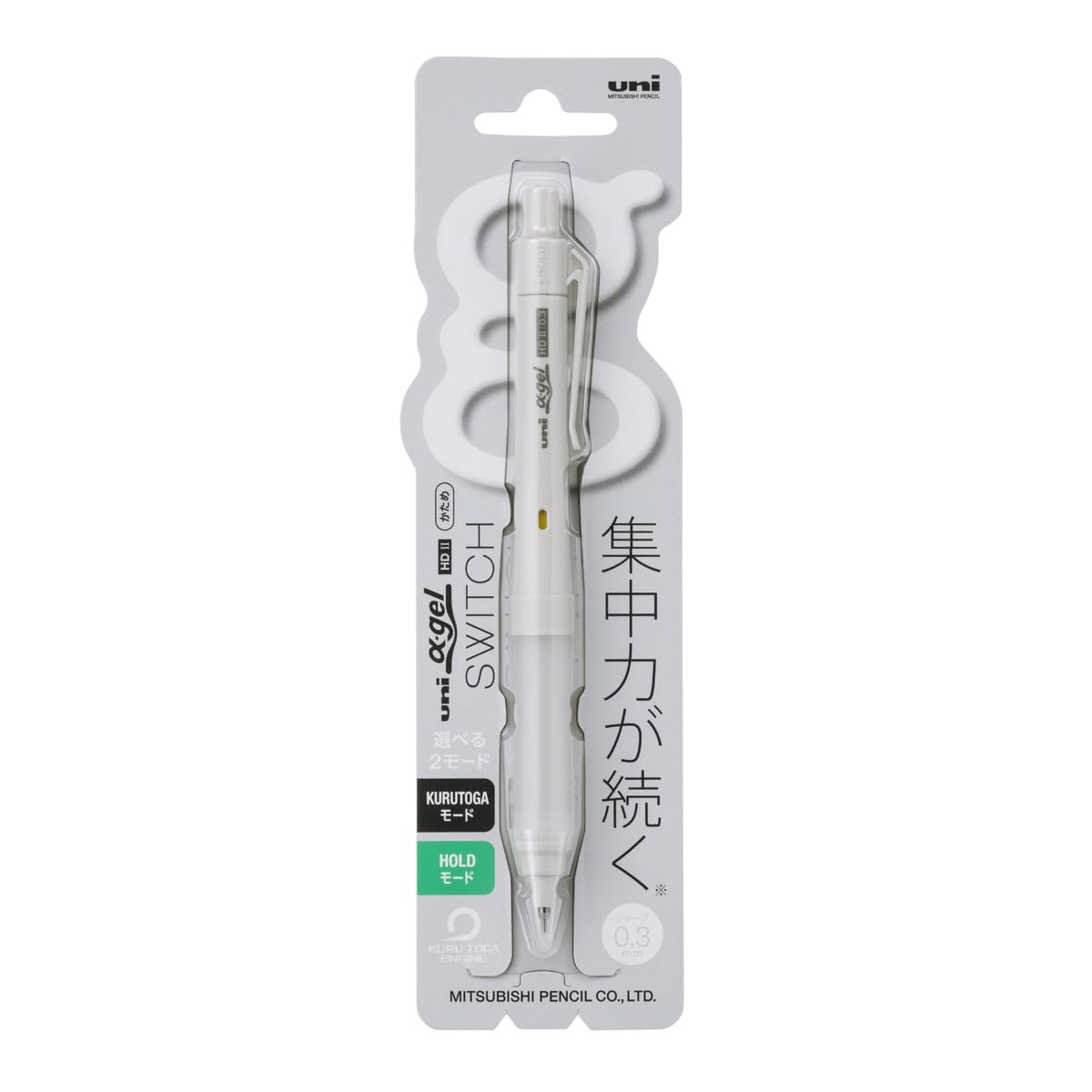 미쓰비시 연필 알파겔 스위치 그레이 M31009GG1P.23 0.3mm 샤프 0.3mm 단품 이미지 1