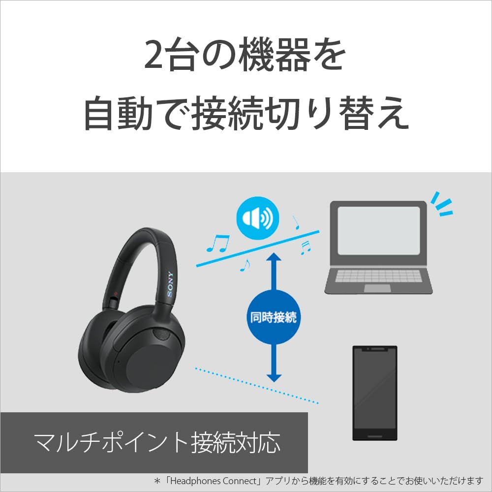 소니 ULT WEAR WH-ULT900N 블랙 무선 노이즈캔슬링 헤드폰 이미지 13