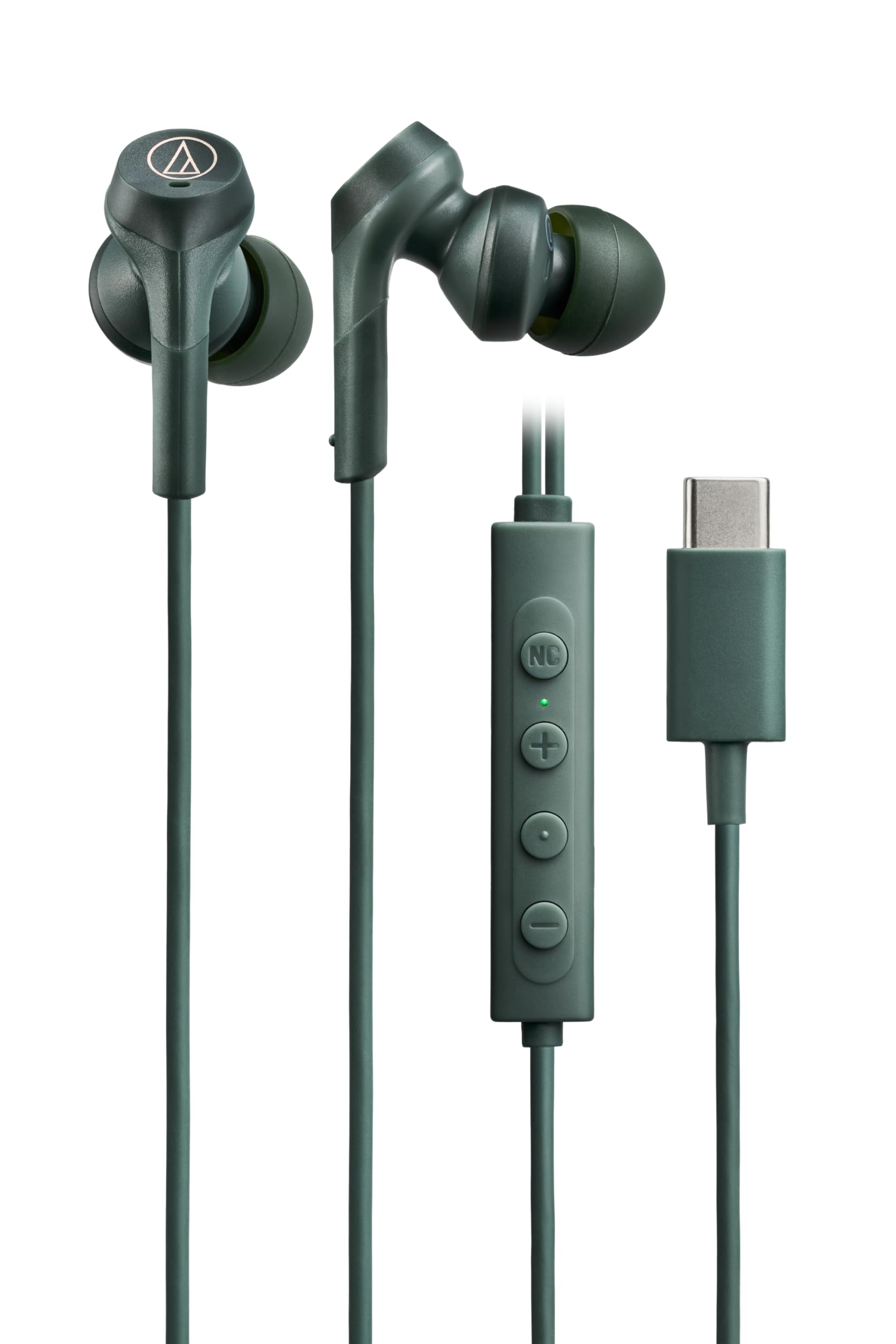 오디오테크니카 솔리드베이스 그린 ATH-CKS330NC 유선 이어폰 노이즈캔슬링 USB-C