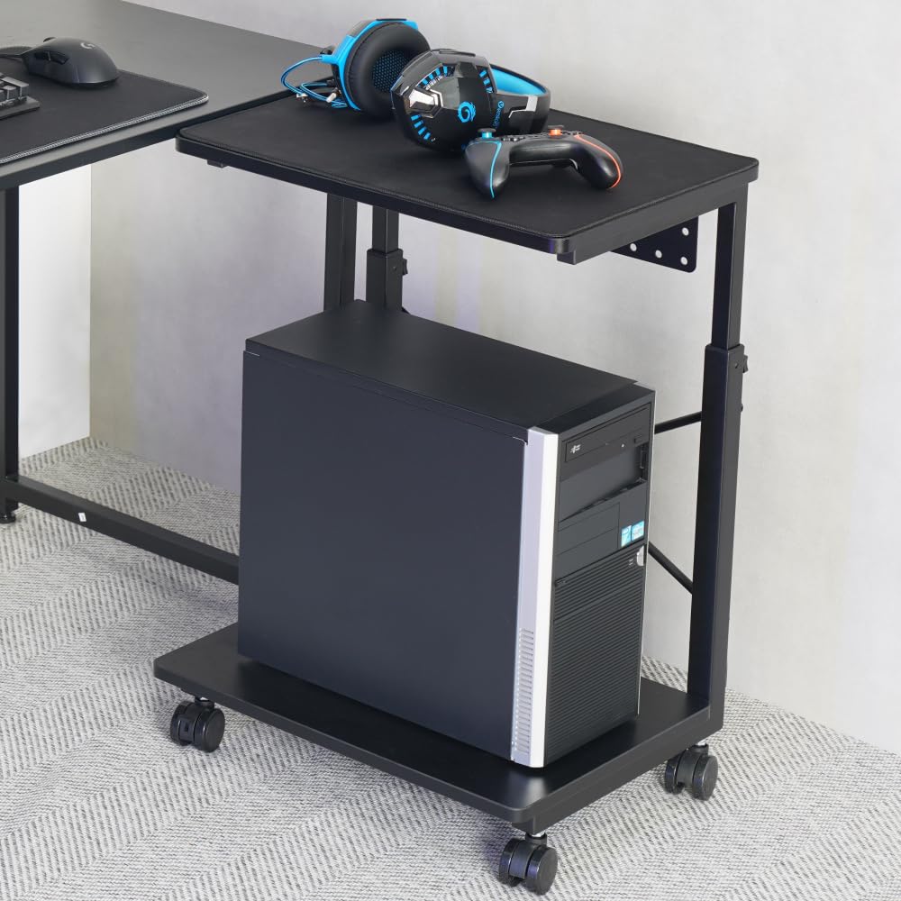 산코 PYZONE 블랙 PCCATPLBK 7단계 높이조절 PC 웨건 이동식 거치대 이미지 8