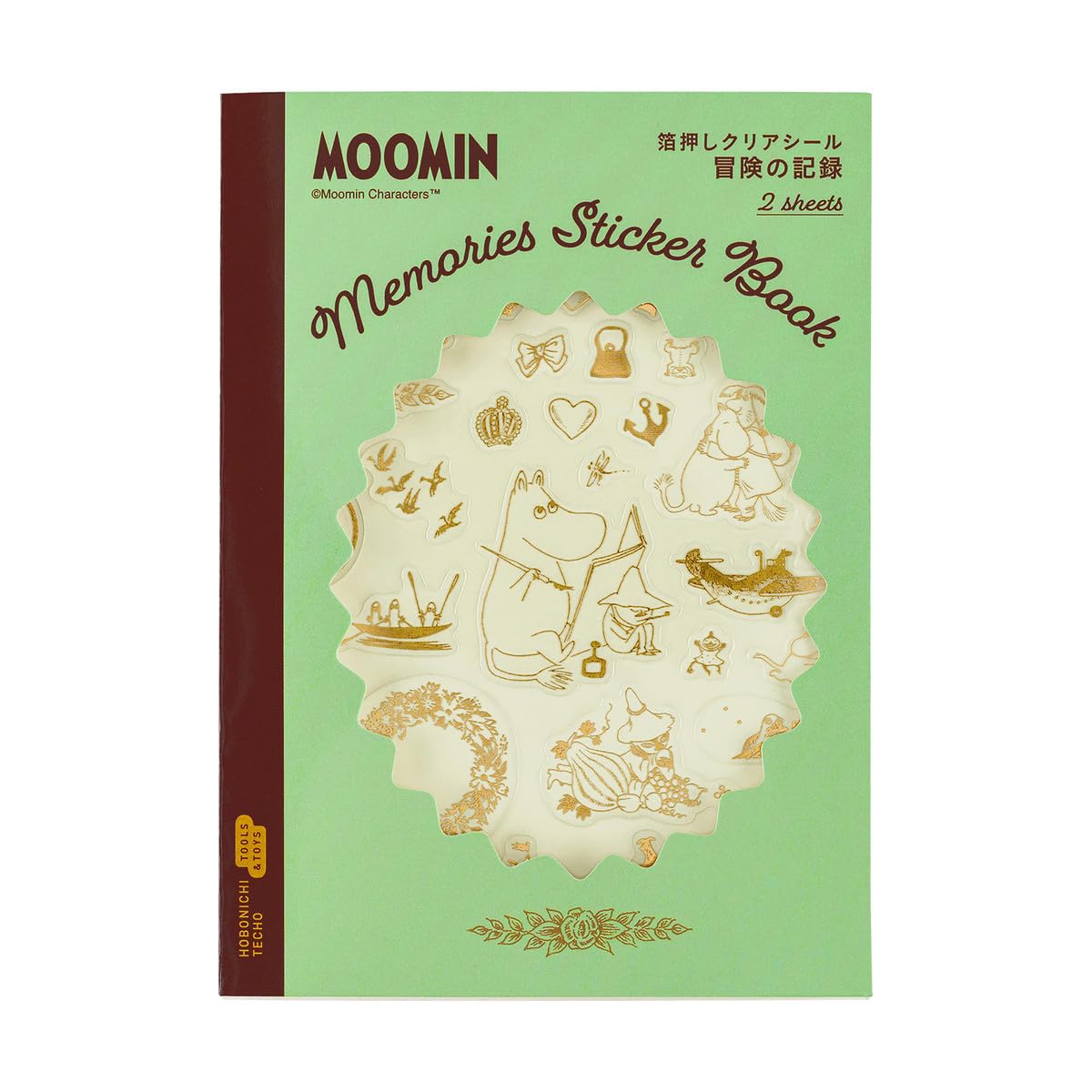 호보니치 무민 박인쇄 투명 스티커 모험의 기록 175×110×2mm