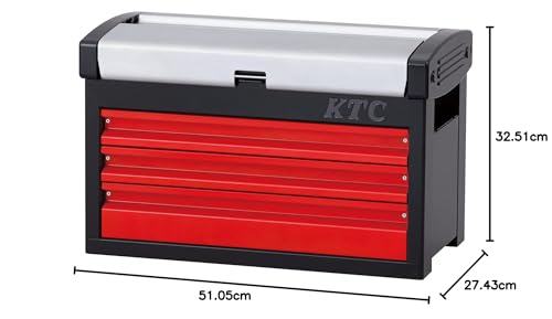 KTC EKR-103A 실버/레드/블랙 3단 3서랍 공구함 이미지 2