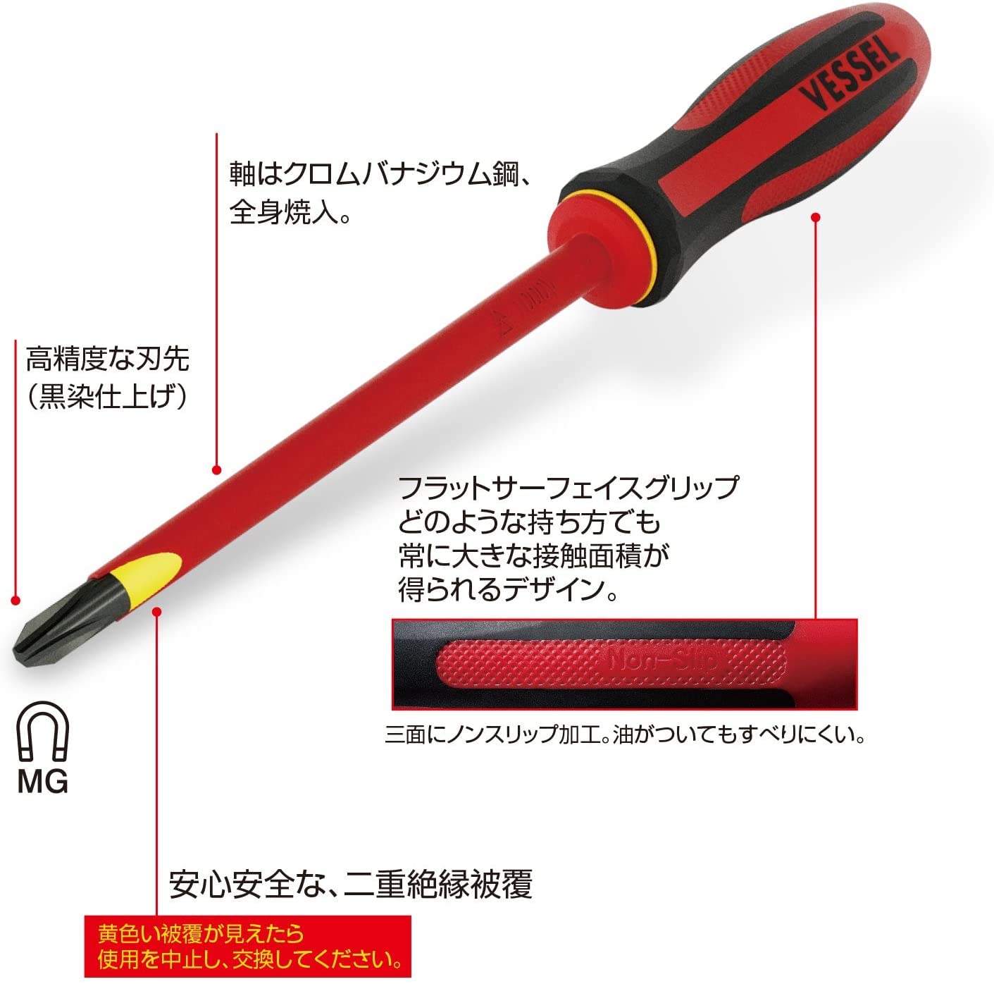 베셀 메가도라 960 절연 일자 드라이버 1.0x6x100mm VDE인증 이미지 4
