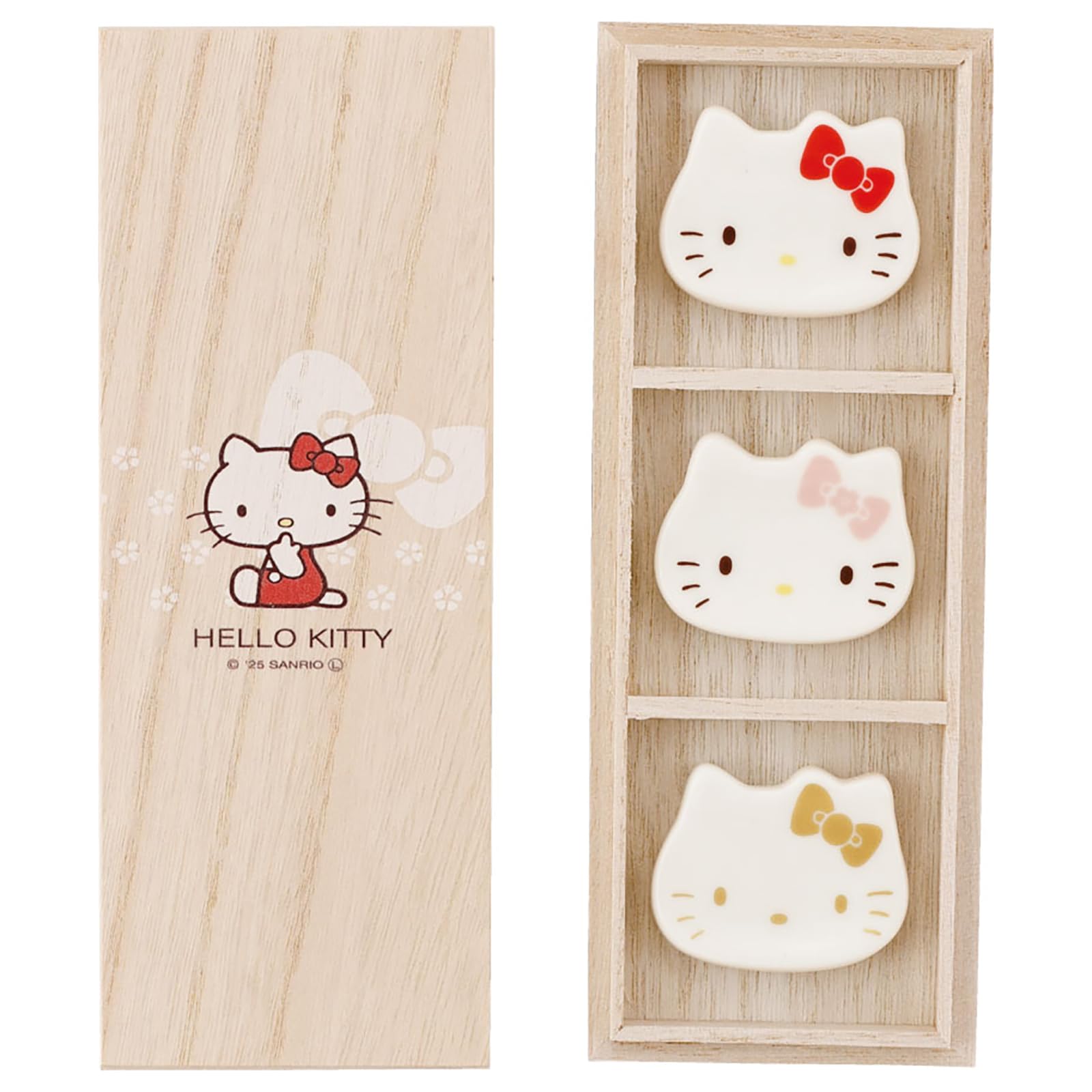 야마카 헬로키티 금색 HK193-402 4cm 젓가락받침 3종 세트