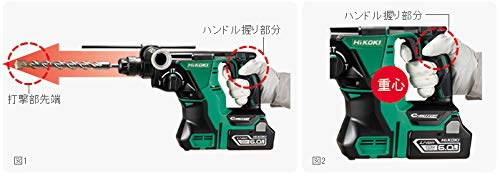 하이코키 DH14DBL 14.4V 무선 로터리 해머드릴 본체 이미지 2