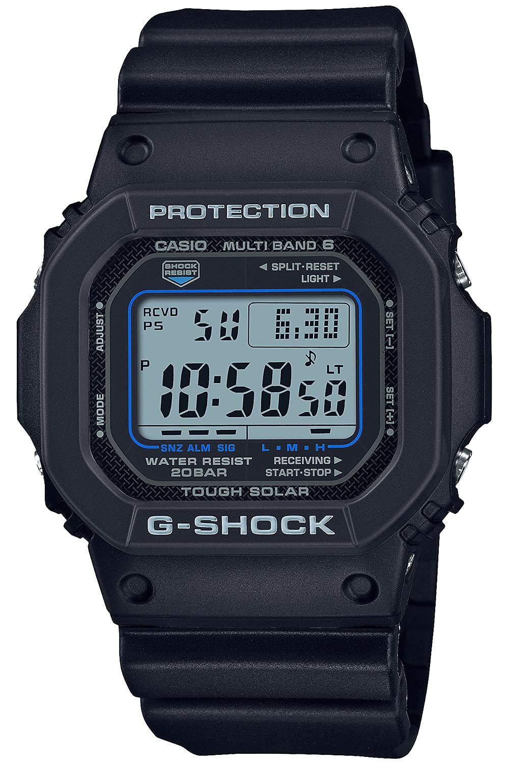카시오 지샥 G-SHOCK 베이비지 GW-M5610U-1CJF 전파솔라 블랙 블루 블루 이미지 2
