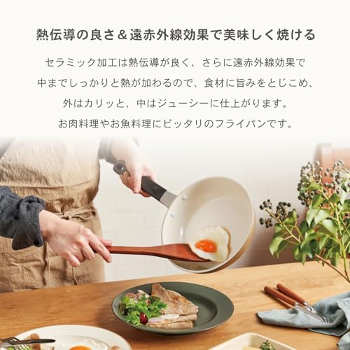 교세라 세라브리드 더스티핑크 CF-DPK22SC-AZ 22cm 세라믹 딥팬 IH 이미지 4