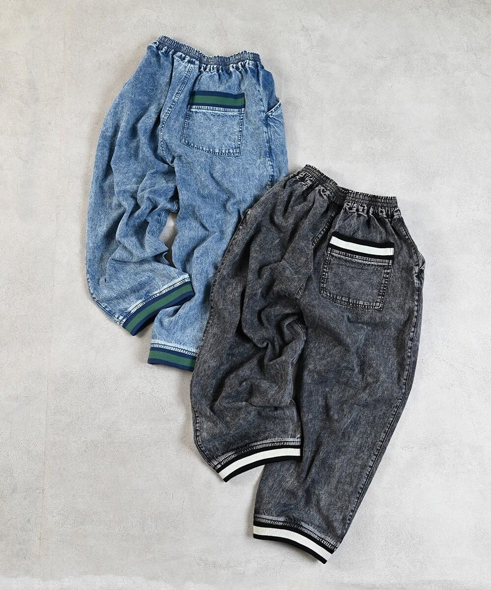 마키즈 라인 리브 데님 팬츠 Ｂ９０블랙 90 이미지 2