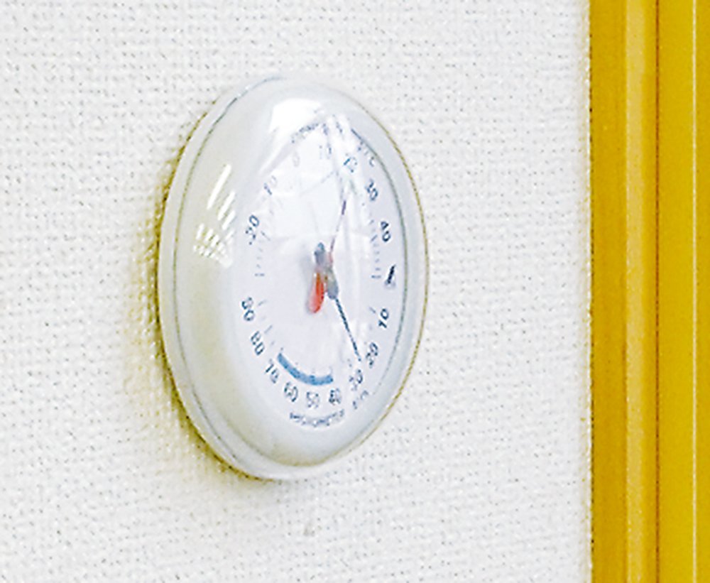 신와 Q-2 라이트그레이 10cm 원형 온습도계 이미지 3