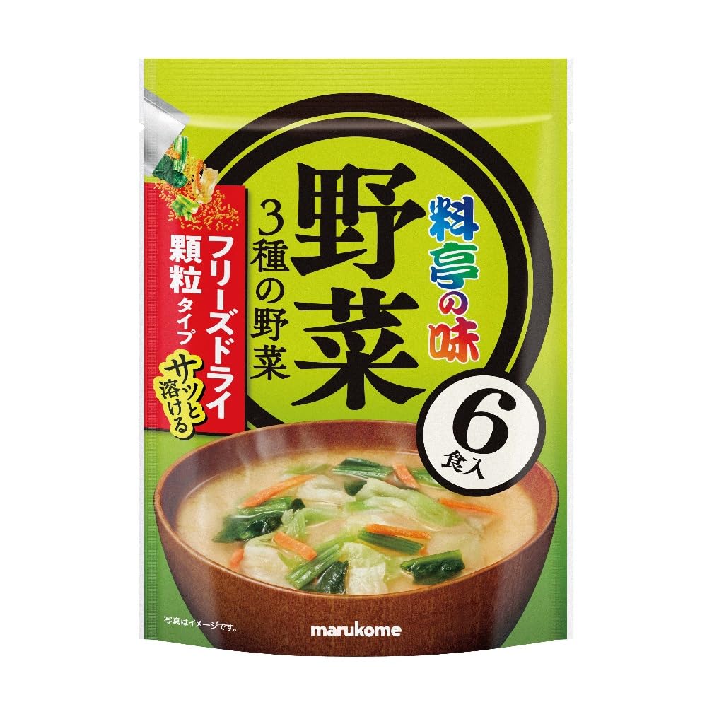 마루코메 료테이노아지 채소 동결건조 과립 된장국 6식 6봉