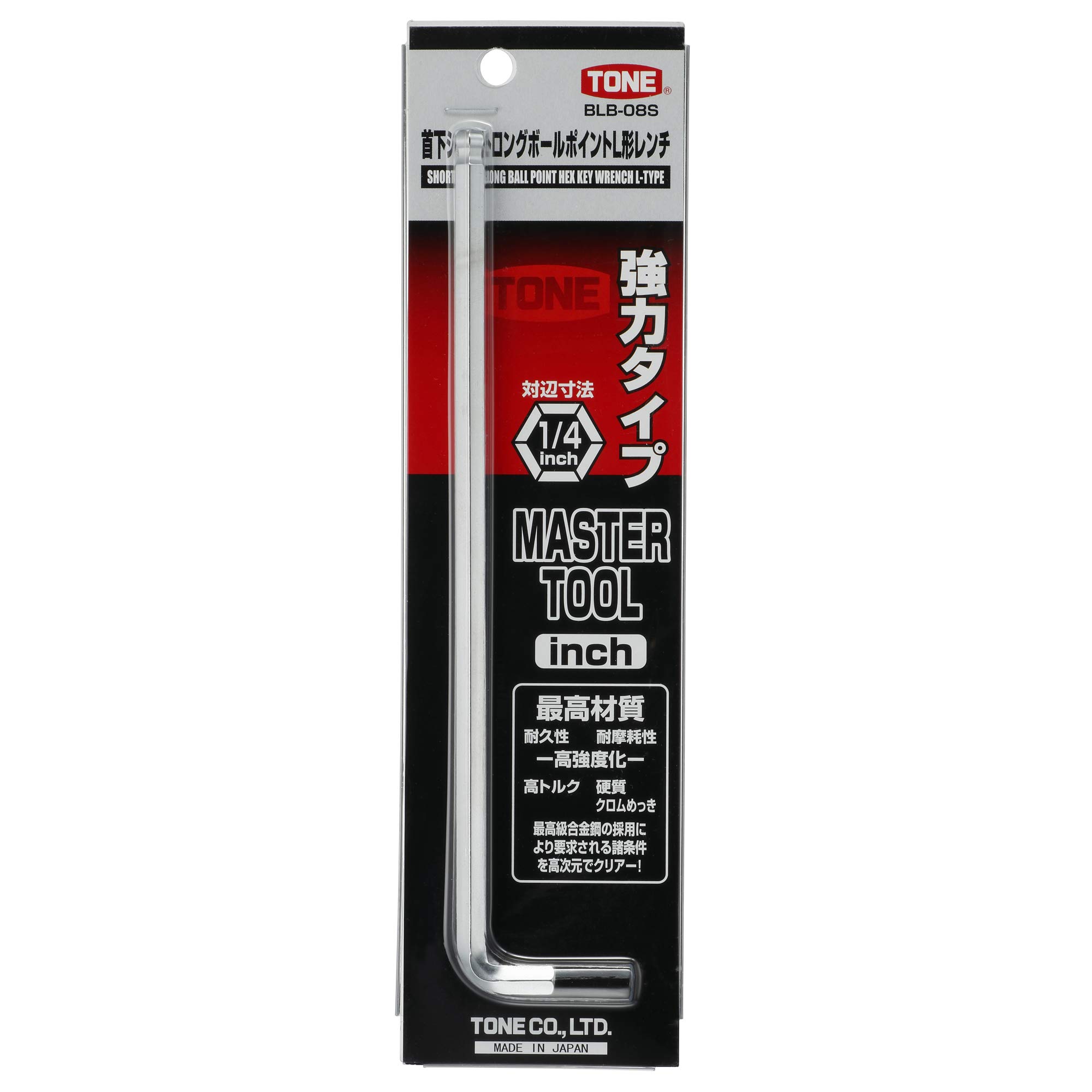 토네 BLB-08S 1/4인치 볼포인트 L형 렌치 숏롱타입 이미지 3