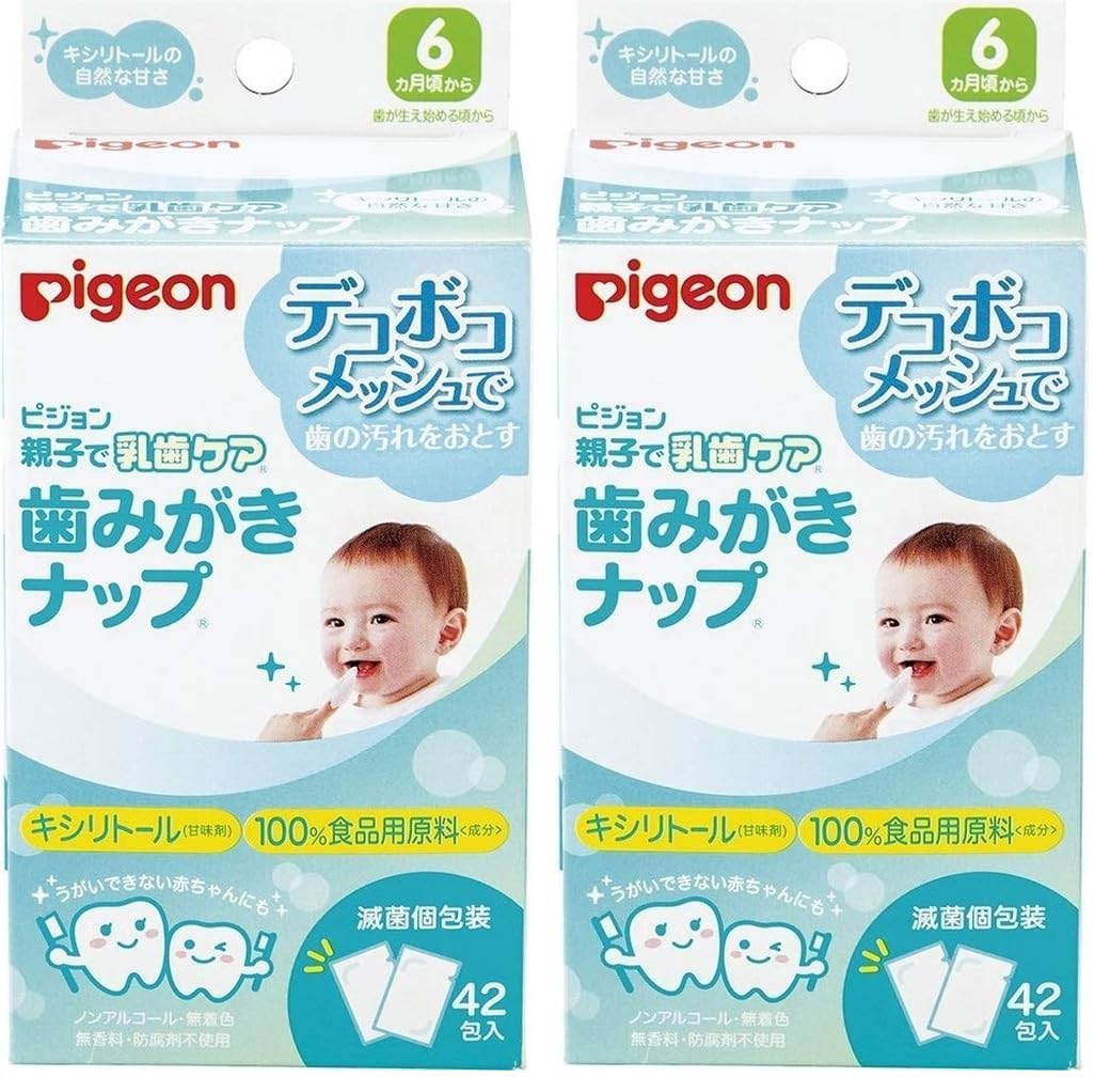 피죤 오야코데 뉴시케어 치아 세정 티슈 42매입 자일리톨 2개