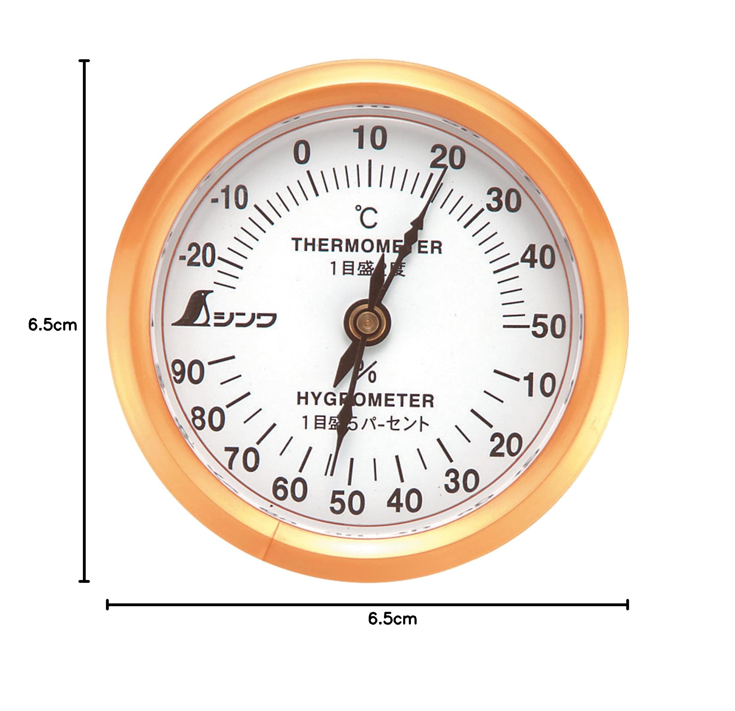 신와 72669 U-3 원형 6.5cm 온습도계 이미지 6