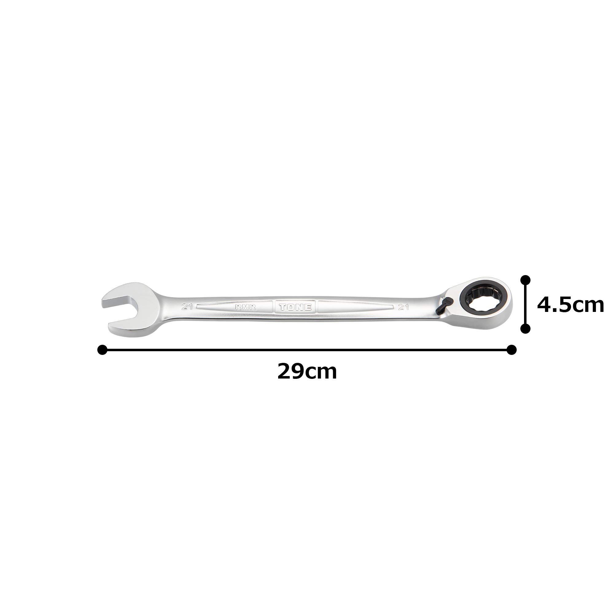 토네 RMR-21 21mm 절환식 라쳇 양구 메가네 렌치 이미지 5