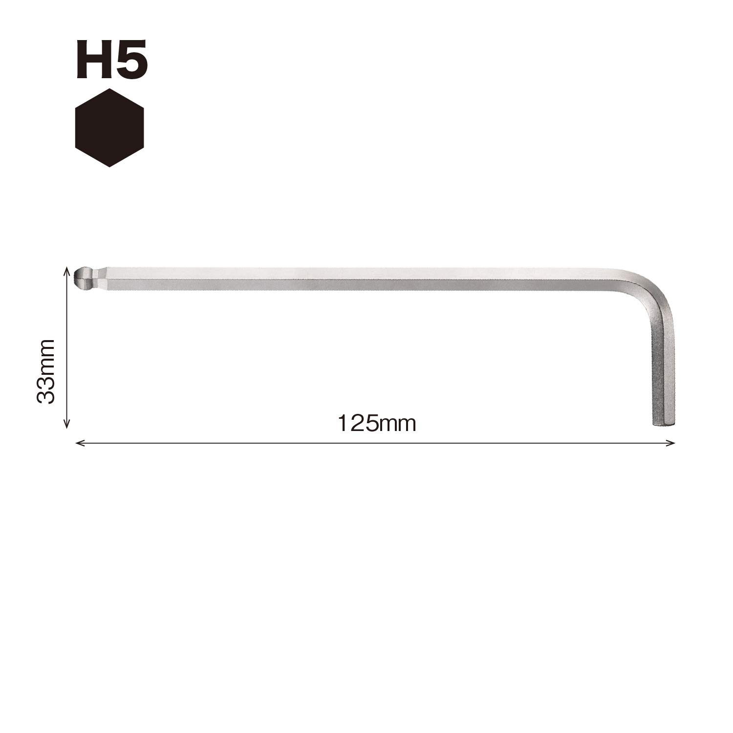 베셀 8300BP 5mm 볼포인트 L형 육각렌치 이미지 2