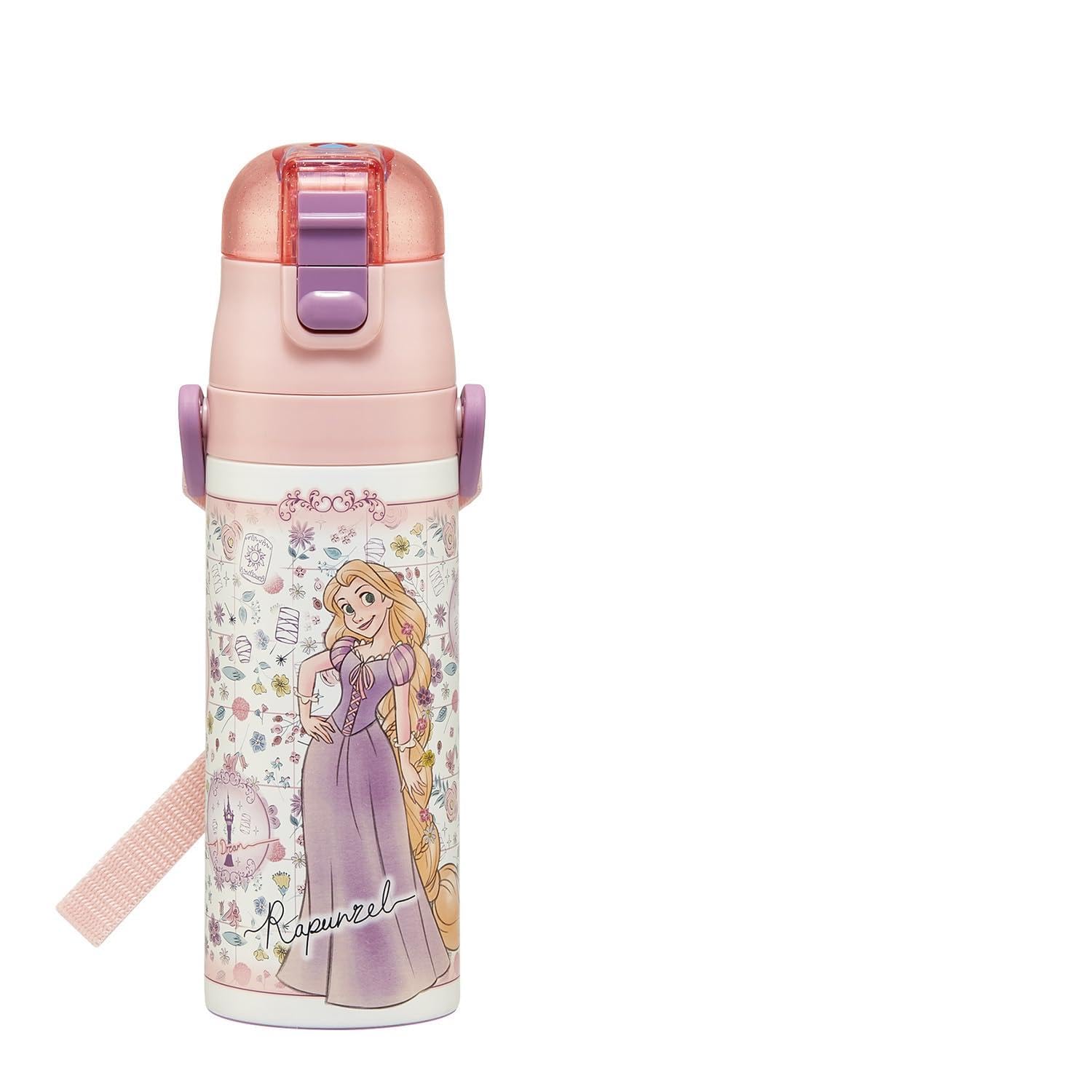 스케이터 라푼젤 470ml 어린이 물통 원터치 스테인리스 보냉