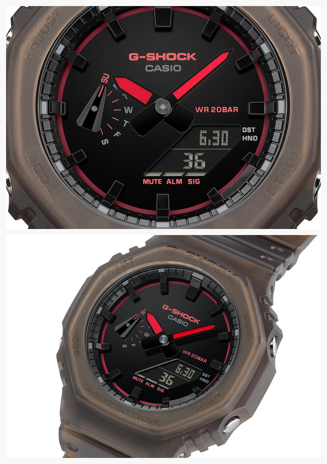 카시오 지샥 GA-2100K-5AJF 아날로그 디지털 손목시계 브라운 스페셜 컬러 브라운 이미지 3