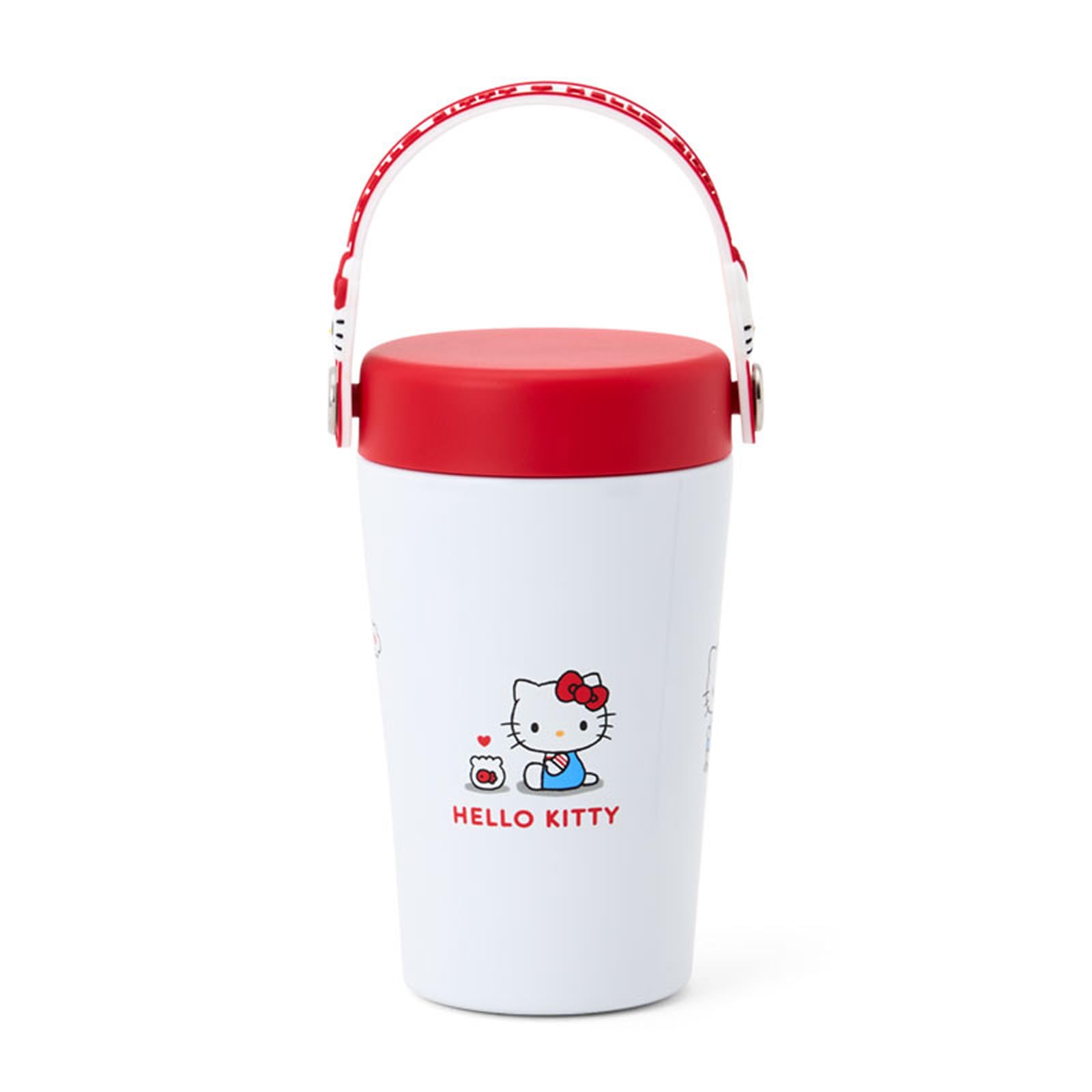 산리오 헬로키티 핸들 스테인리스 텀블러 484598 350ml