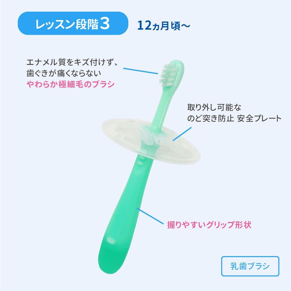 피죤 유치 칫솔 레슨 단계3 그린 12개월 그린 이미지 5