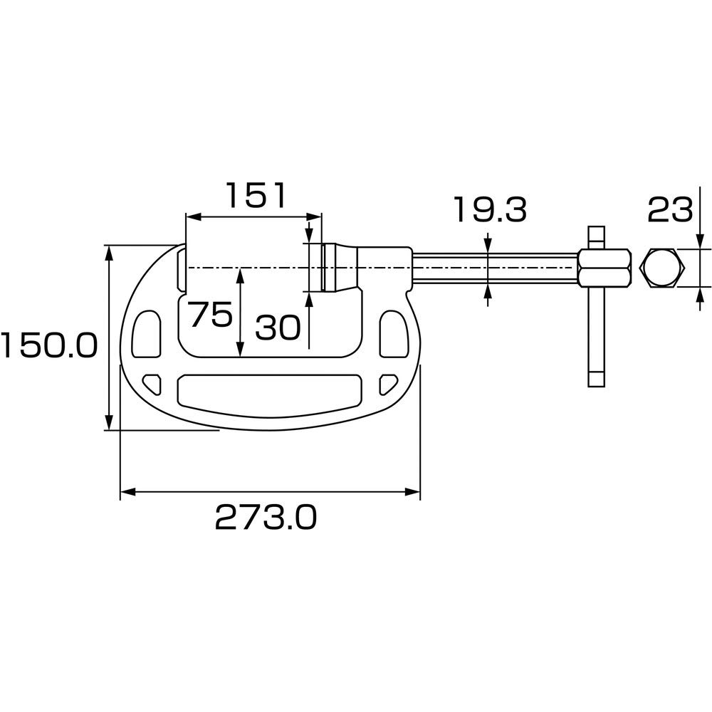 롭텍스 B150V 153mm 샤코만력 C형 클램프 이미지 5