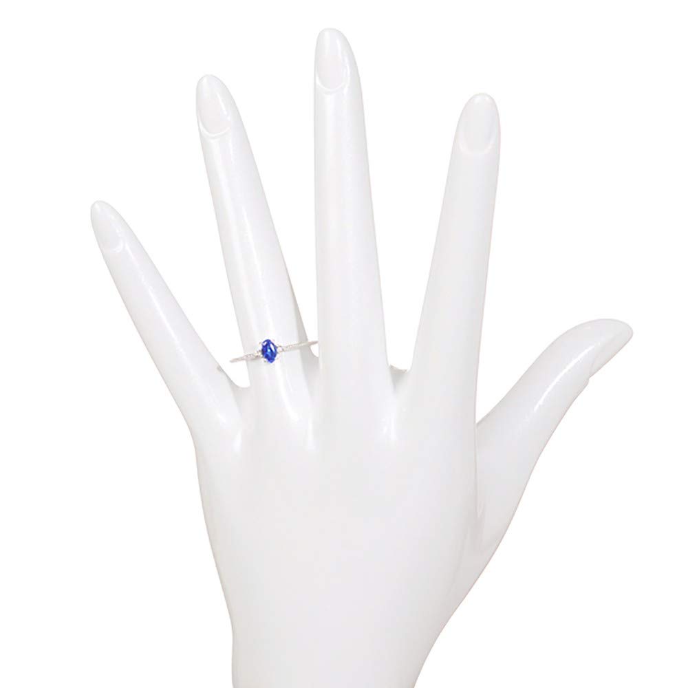 교세라 크레산베르 블루사파이어 K18 화이트골드 밀그레인 반지 9월 탄생석 16 이미지 4