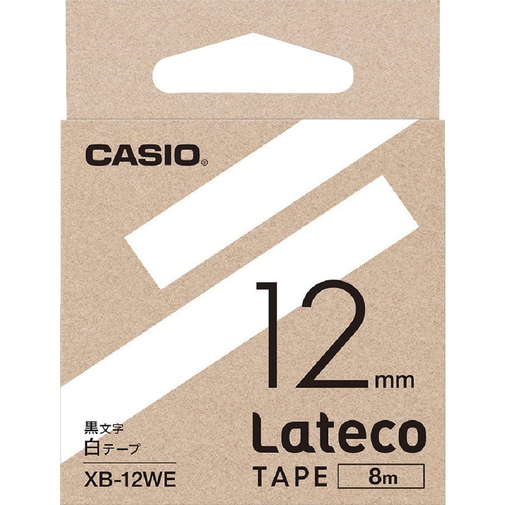 카시오 라테코 흰색 XB-12WE 12mm 라벨테이프