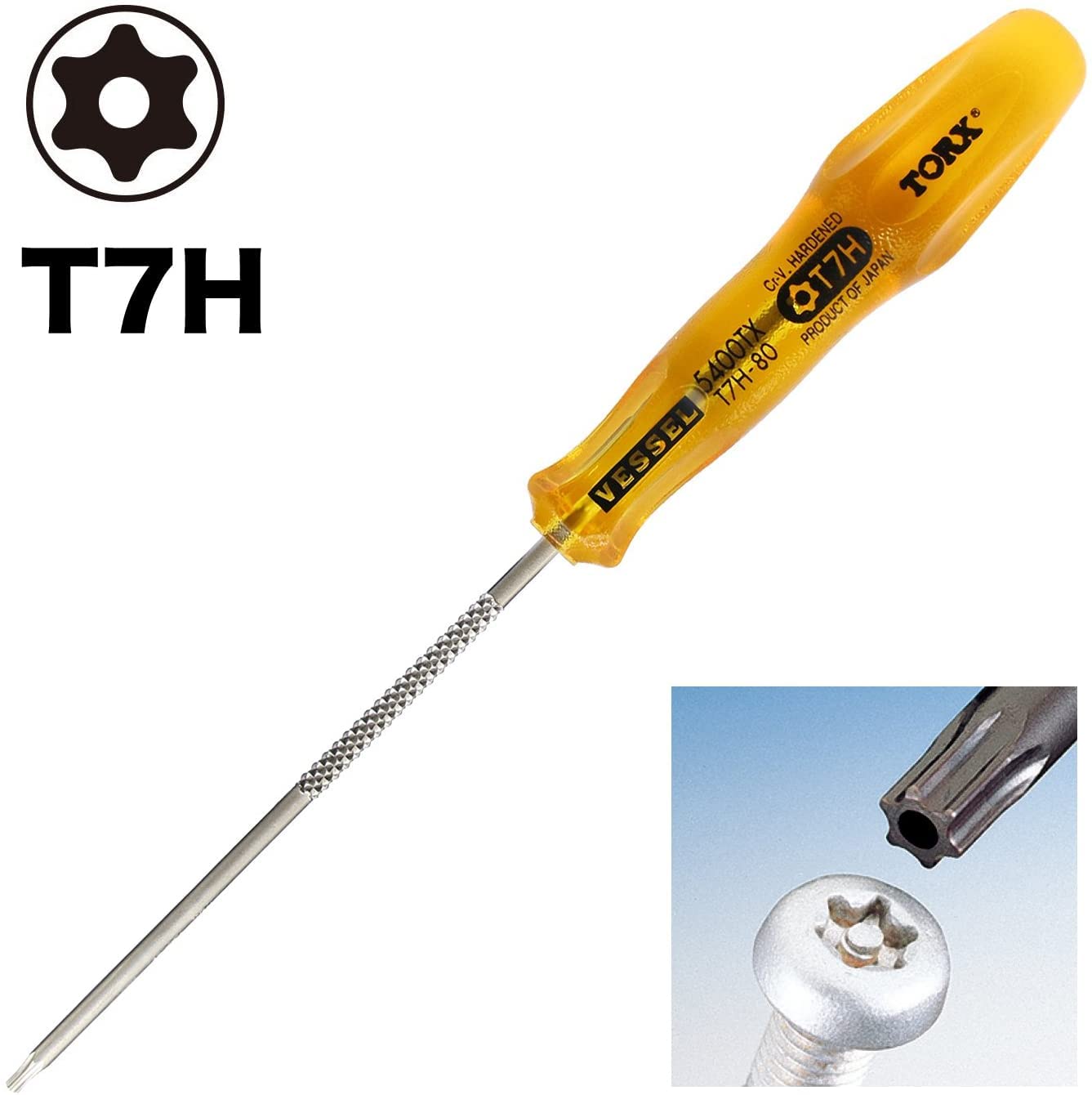 베셀 파워그립 5400TX T7H 80mm 별 드라이버 보안용 이미지 3