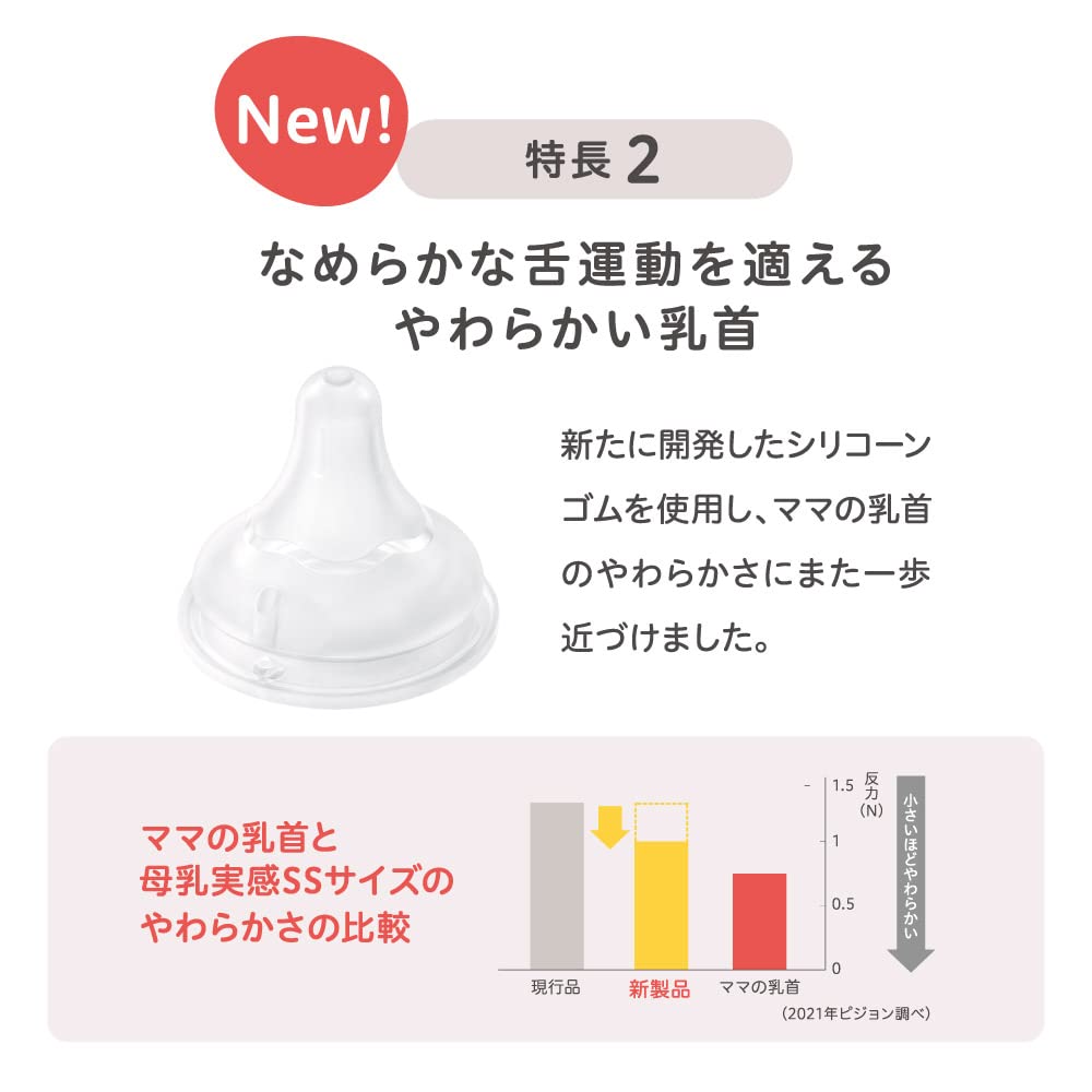 피죤 모유실감 80ml 0개월 내열유리 젖병 신생아용 이미지 6