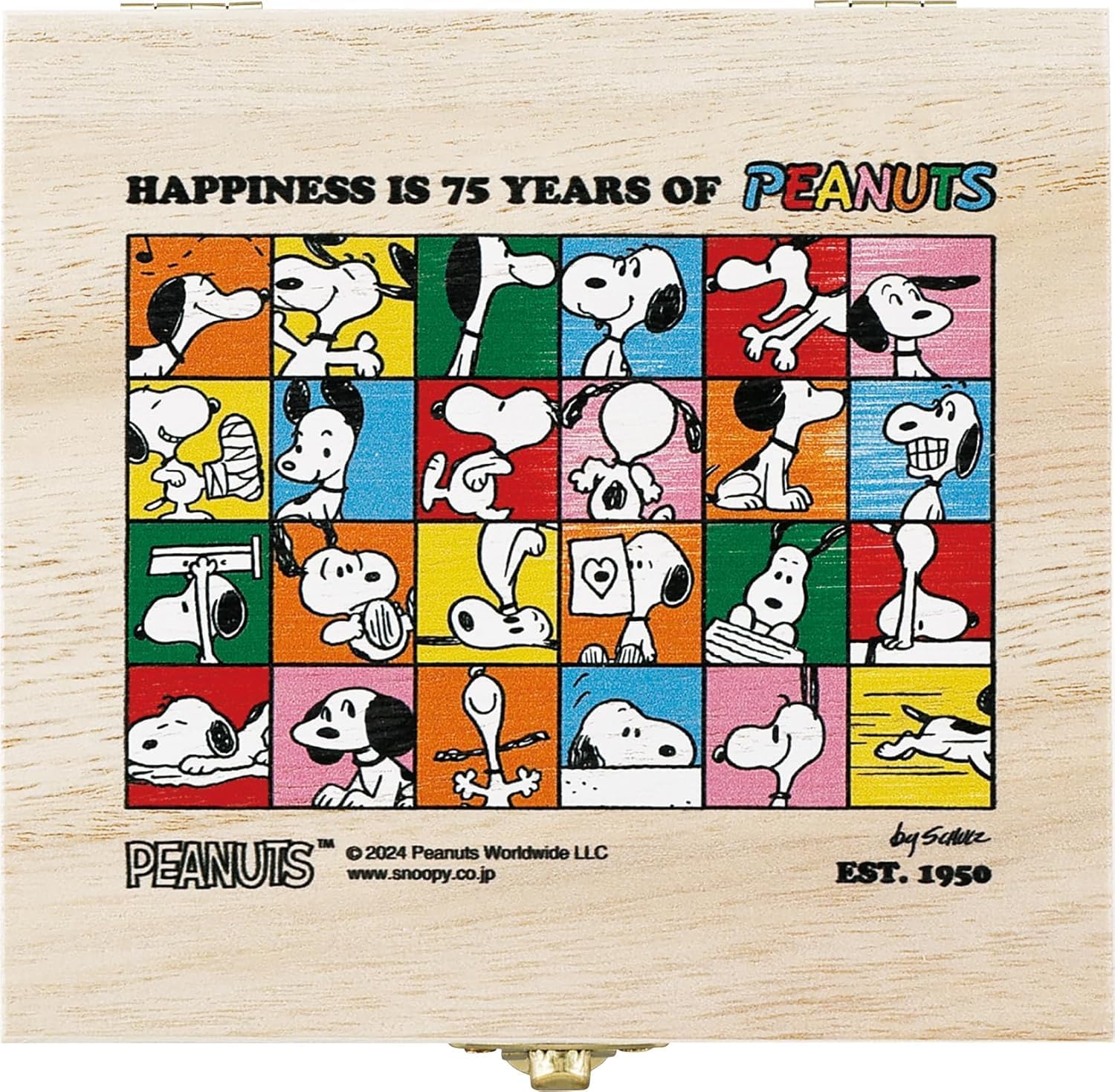야마카 스누피 75주년 베이지 SN2201-11H 350ml 머그컵 선물용 나무상자포함 이미지 7