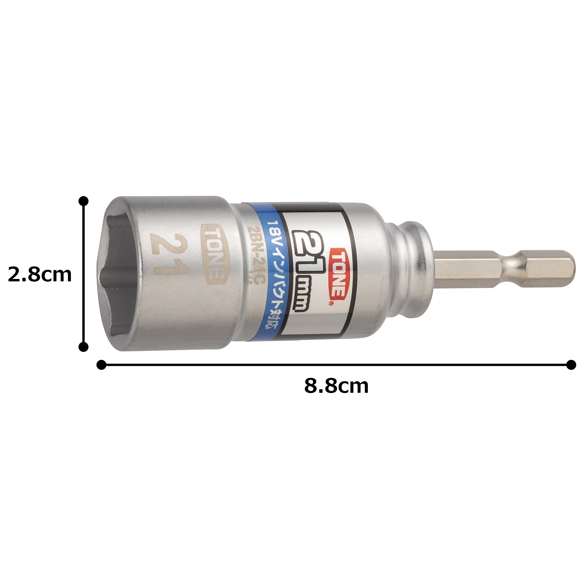 토네 전동드릴용 콤팩트 소켓 2BN-21C 21mm 이미지 4
