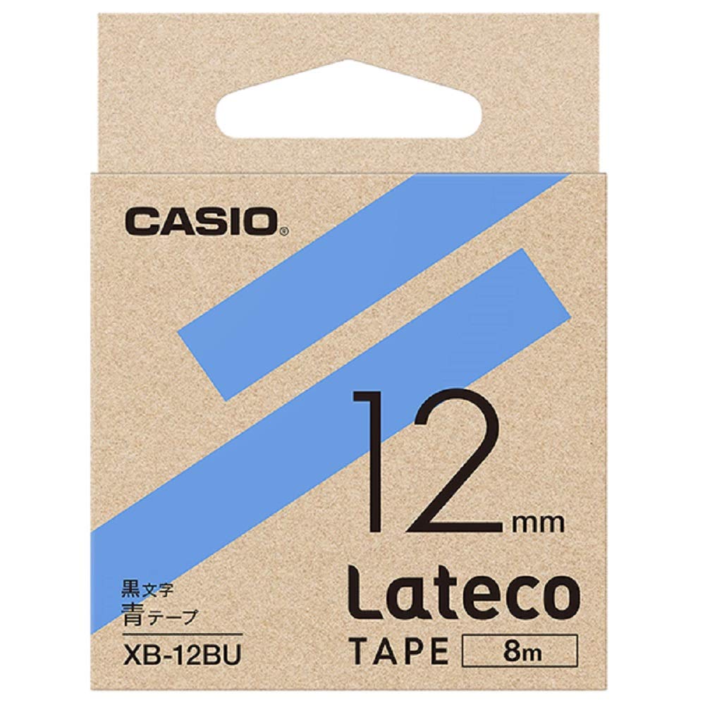 카시오 라테코 파란색 XB-12BU 12mm 라벨테이프