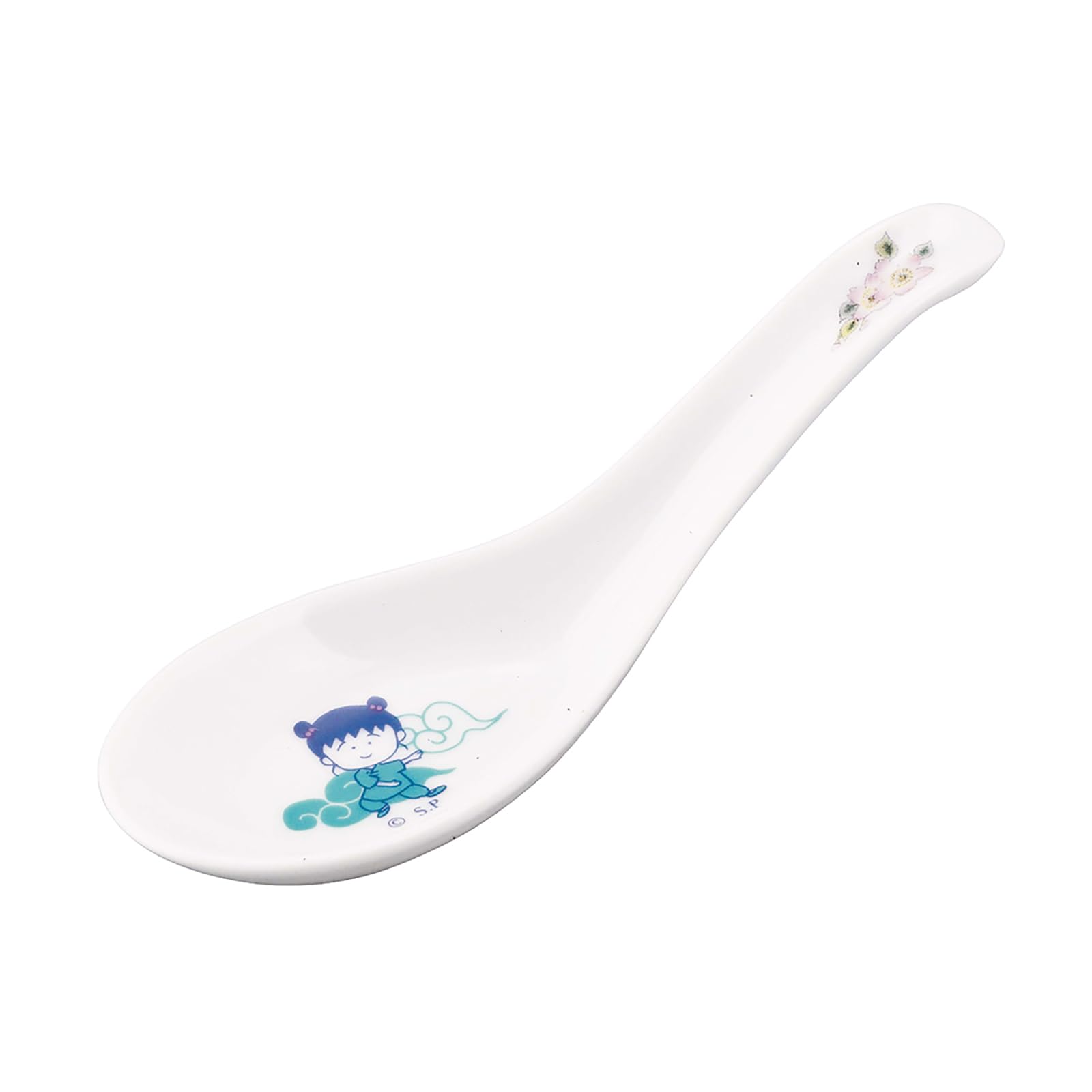 야마카 치비마루코짱 시노와즈리 블루 CM62-313 14cm 중식 스푼