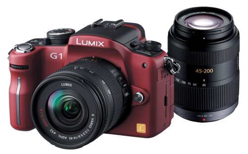 [중고] 파나소닉 루믹스 G1 컴포트레드 DMC-G1W-R 더블렌즈킷