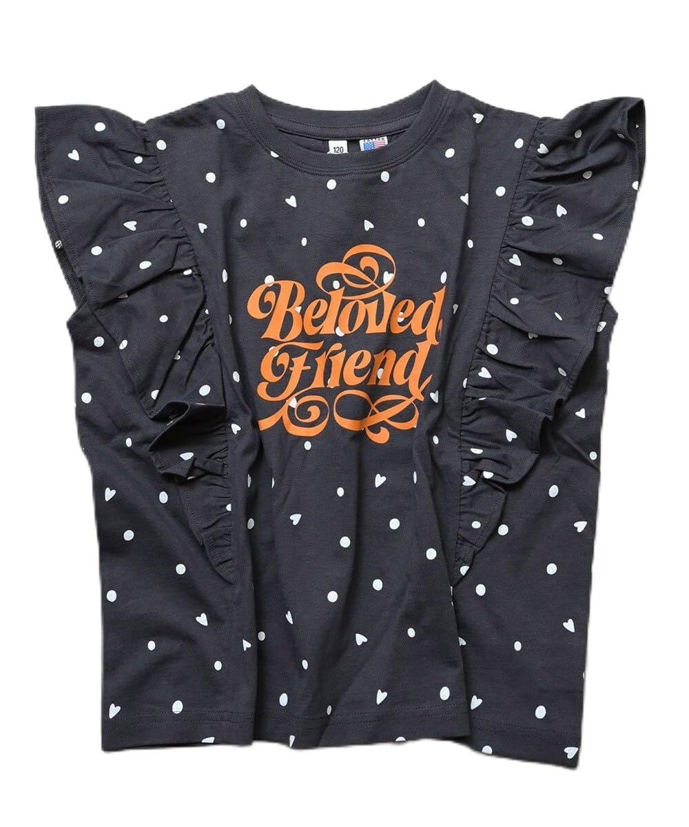 마키즈 COTTON from U.S.A 러플 티셔츠 B08 화이트 도트 120