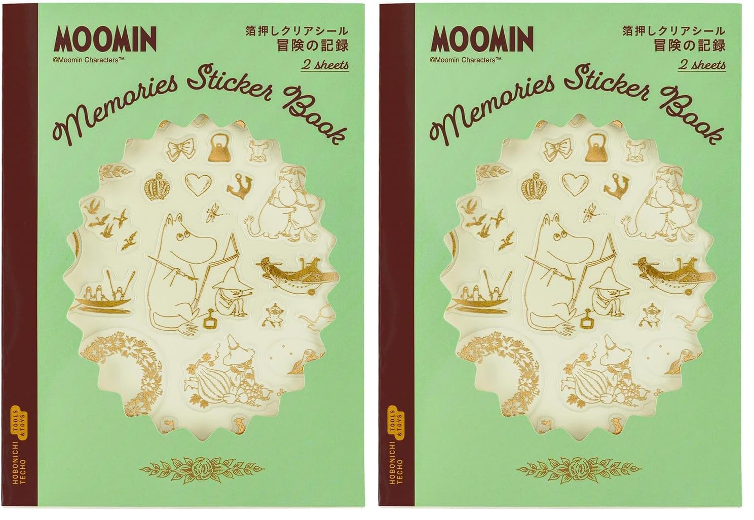 호보니치 무민 박인쇄 투명 스티커 모험의 기록 2개입 175×110×2mm (× 2)