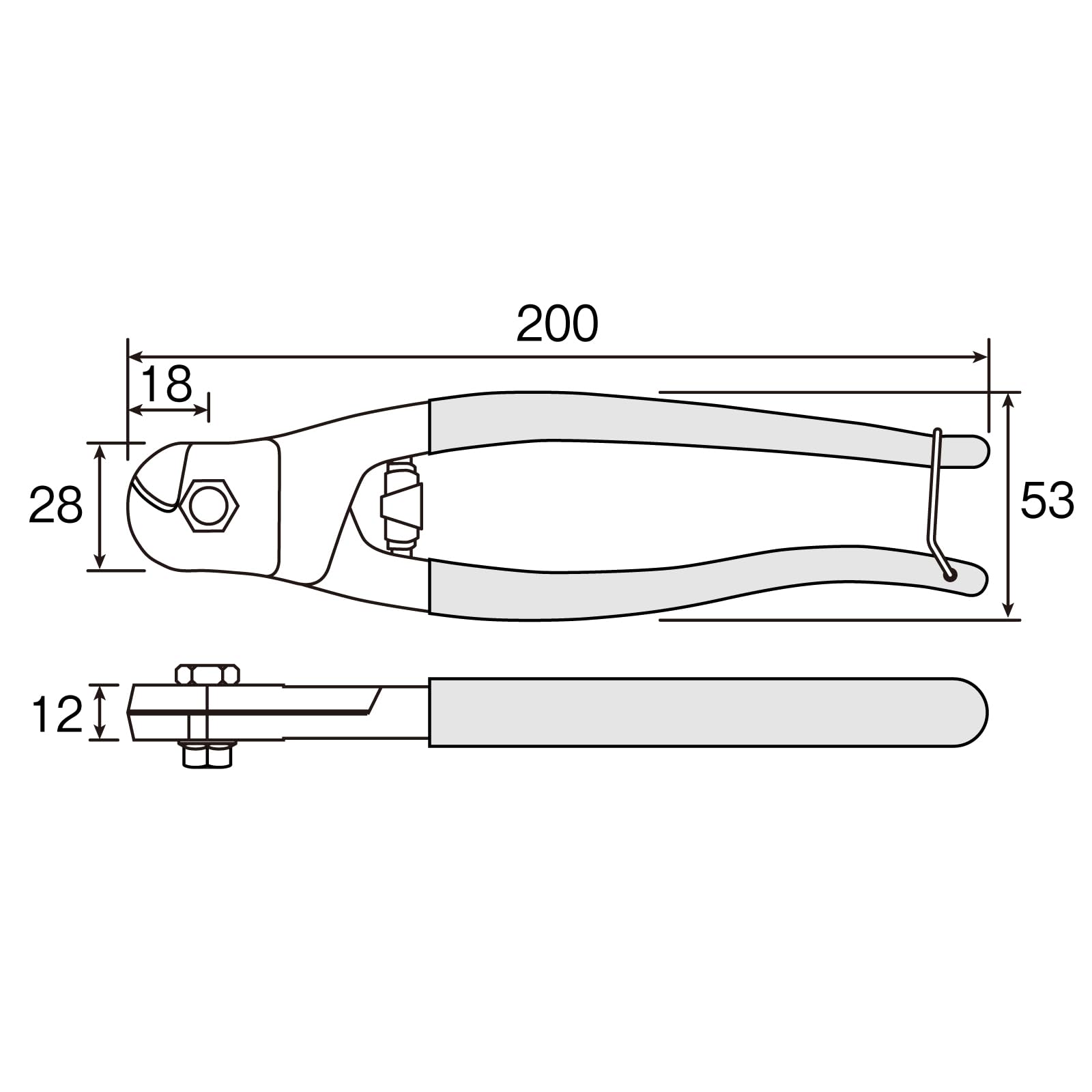 호잔 와이어 커터 N-16 5.0mm 철 스테인리스 이미지 6