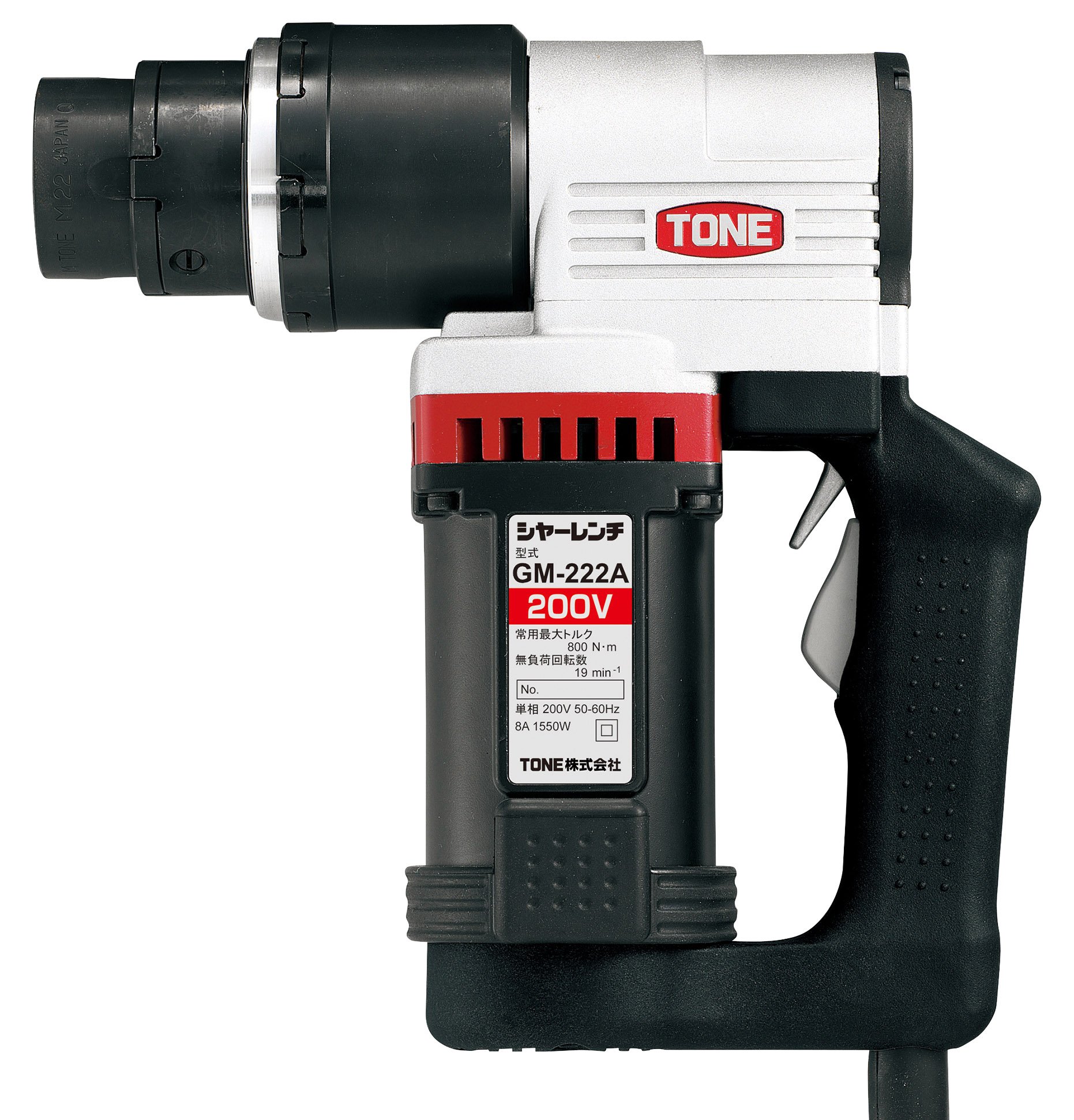토네 GM221AT M22 섀어렌치 100V 고력M16-22 초고력M16-20