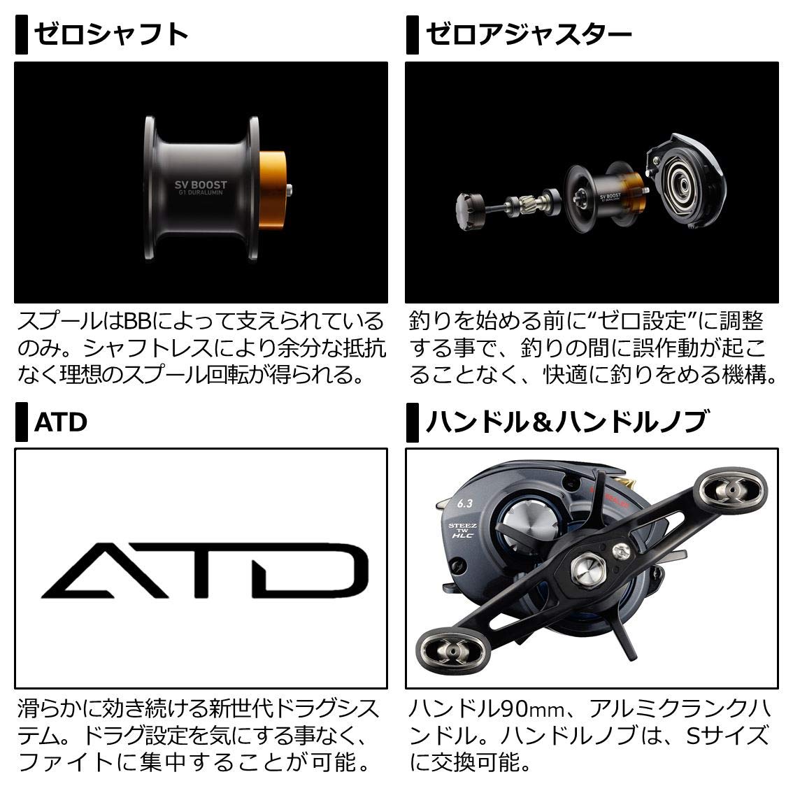 다이와 스티즈 A TW HLC 6.3R 베이트릴 우핸들 이미지 9