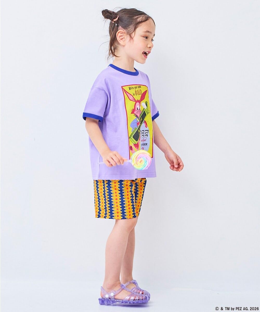 마키즈 PEZ 별주 프린트 반팔 티셔츠 Ｈ５０퍼플 110 이미지 5