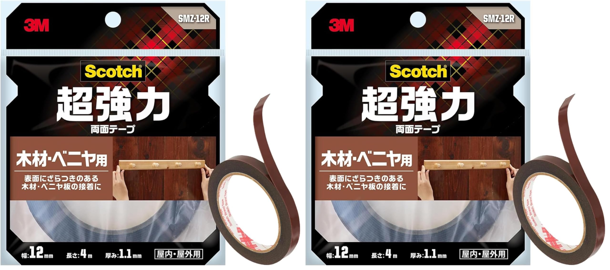 3M 스카치 목재 베니어용 양면테이프 3. 목재 베니어용 폭12mm 길이4000mm 2권