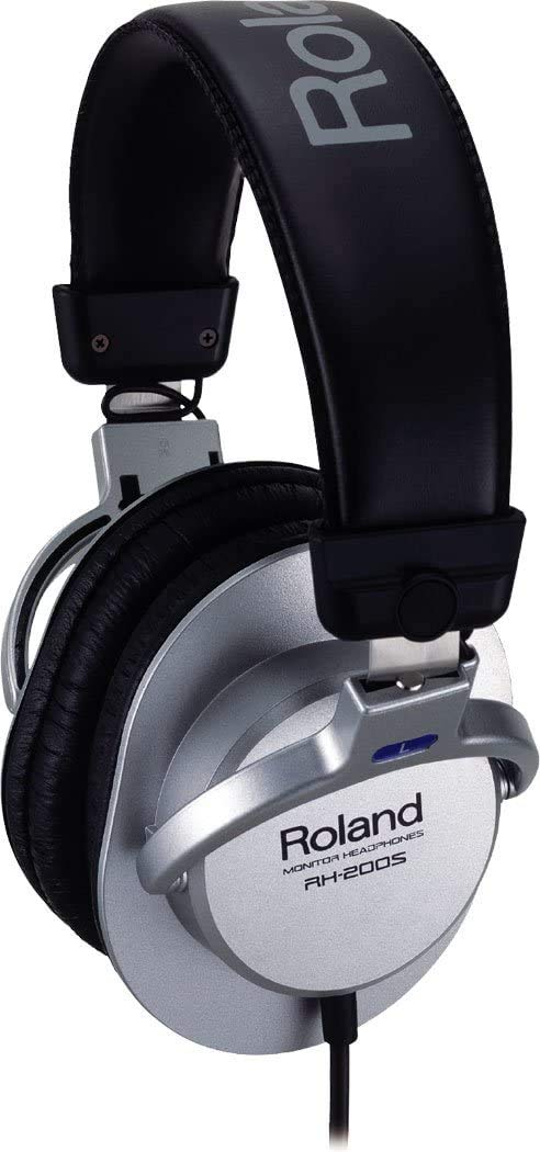 롤랜드 RH-200S 실버 모니터 헤드폰 3.4m 케이블 40mm 드라이버