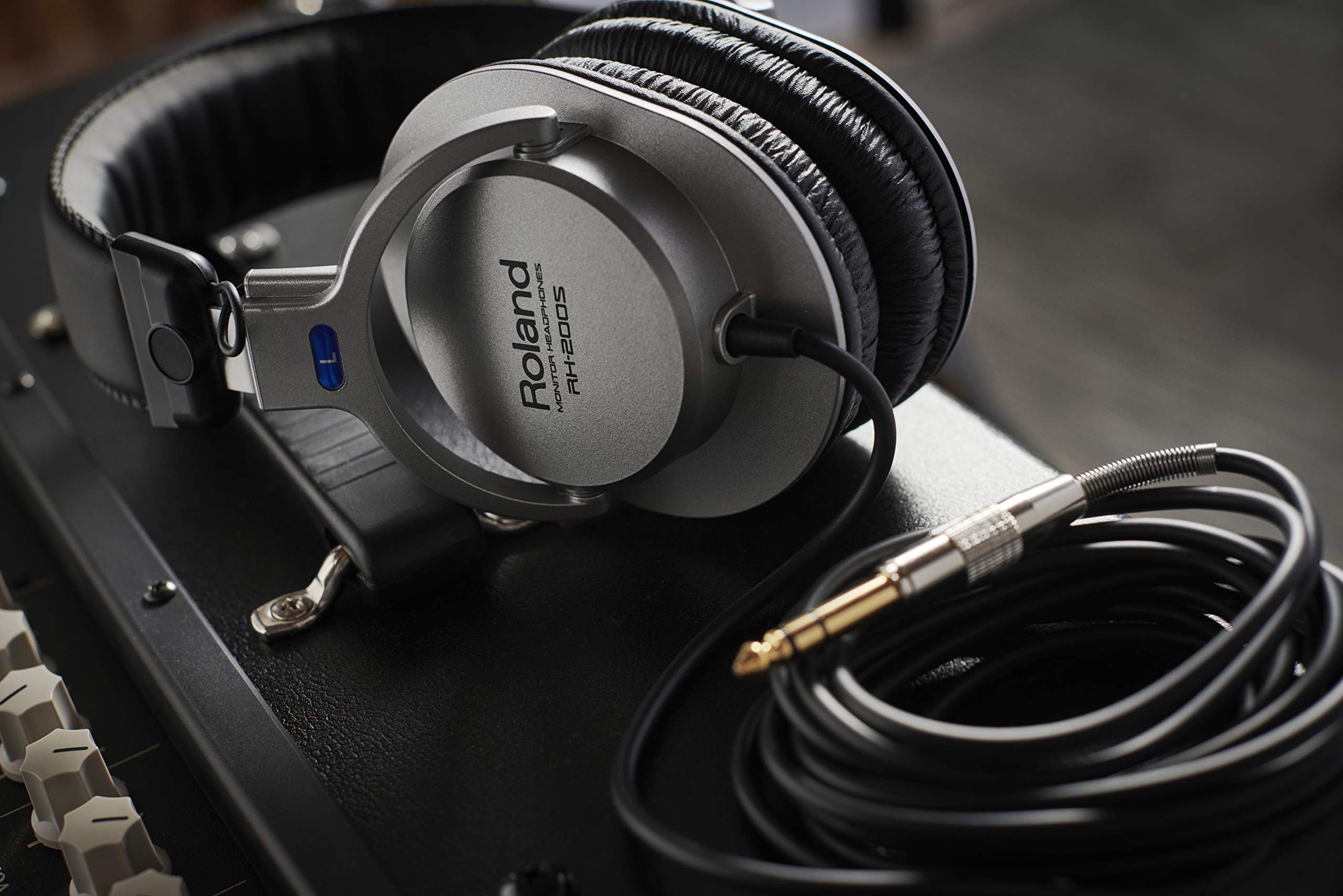 롤랜드 RH-200S 실버 모니터 헤드폰 3.4m 케이블 40mm 드라이버 이미지 5