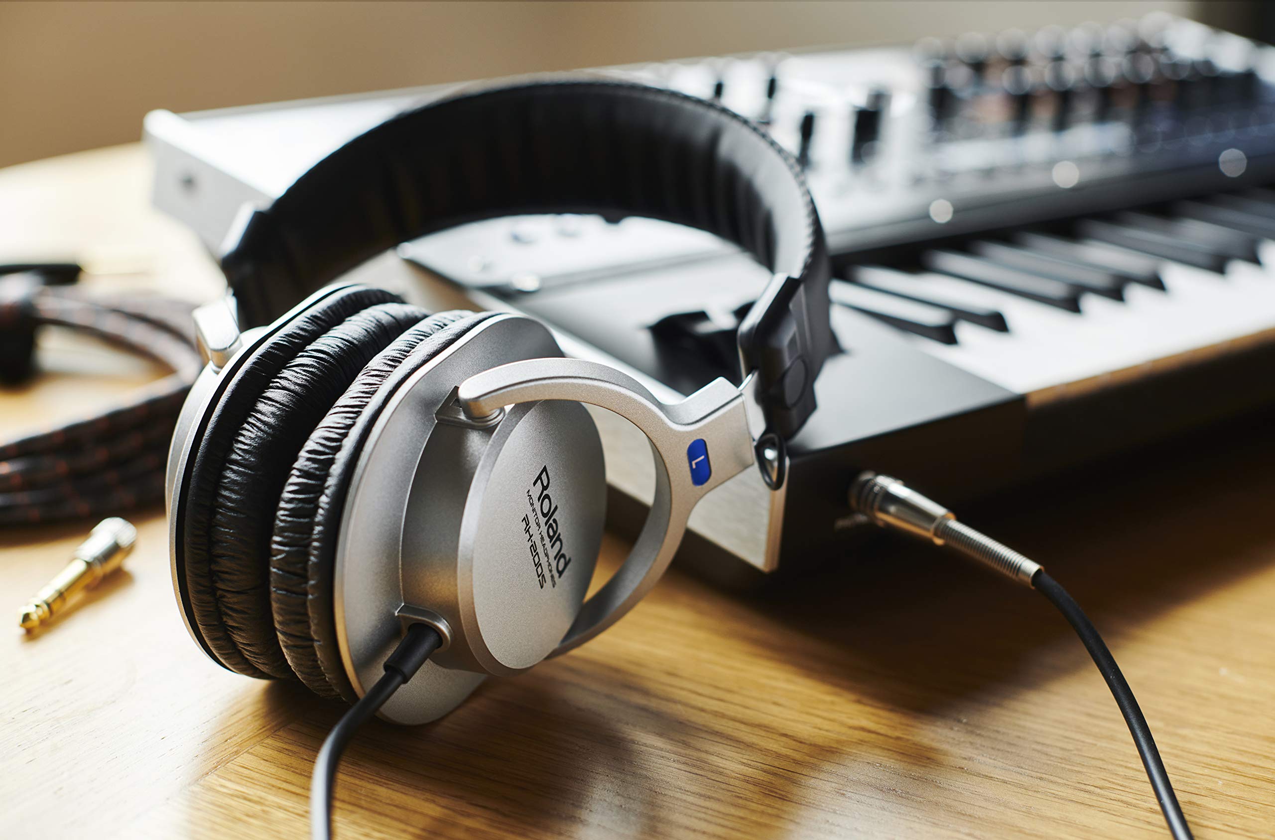 롤랜드 RH-200S 실버 모니터 헤드폰 3.4m 케이블 40mm 드라이버 이미지 2