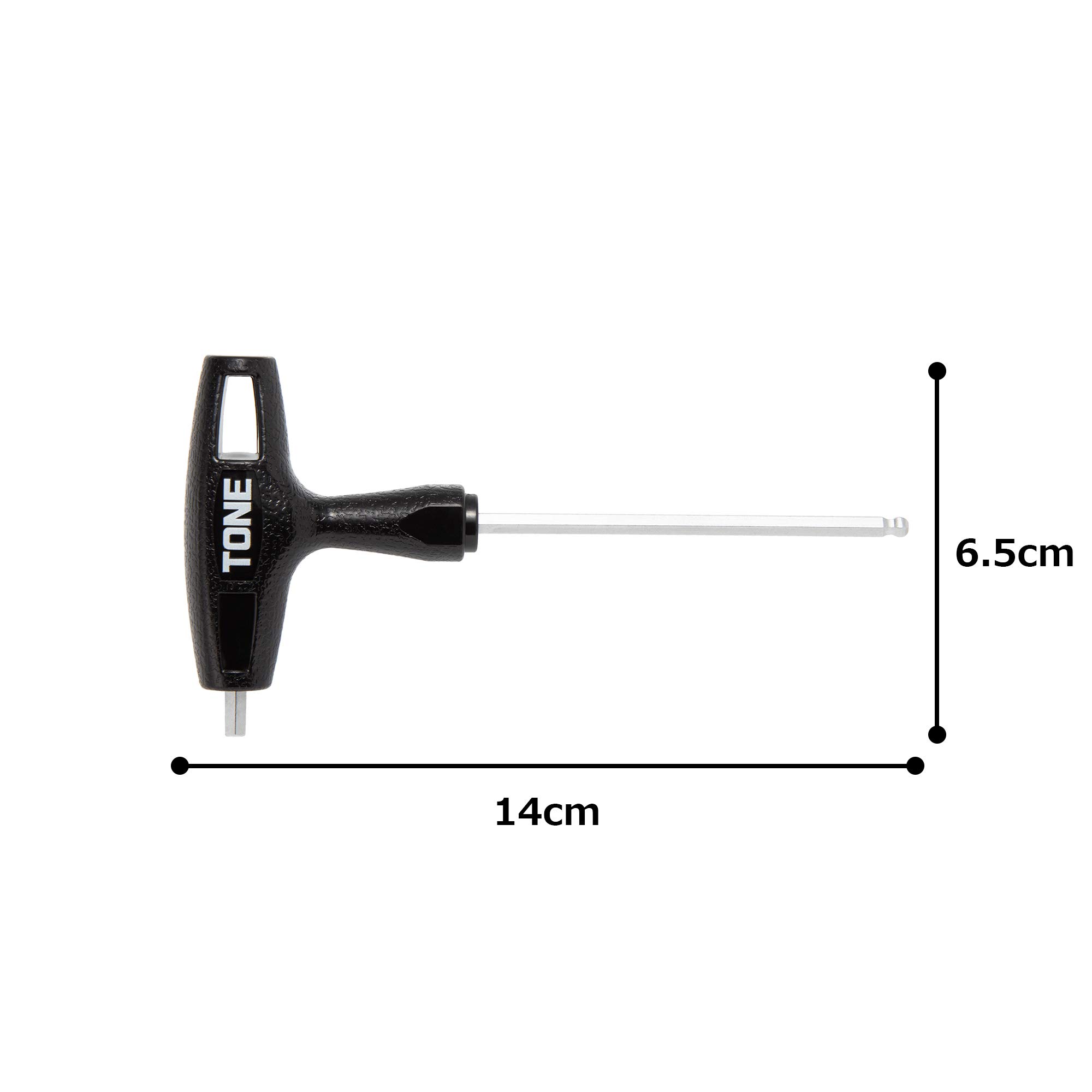 토네 그립 볼포인트 육각렌치 TGBHW-04 4mm 블랙 이미지 4
