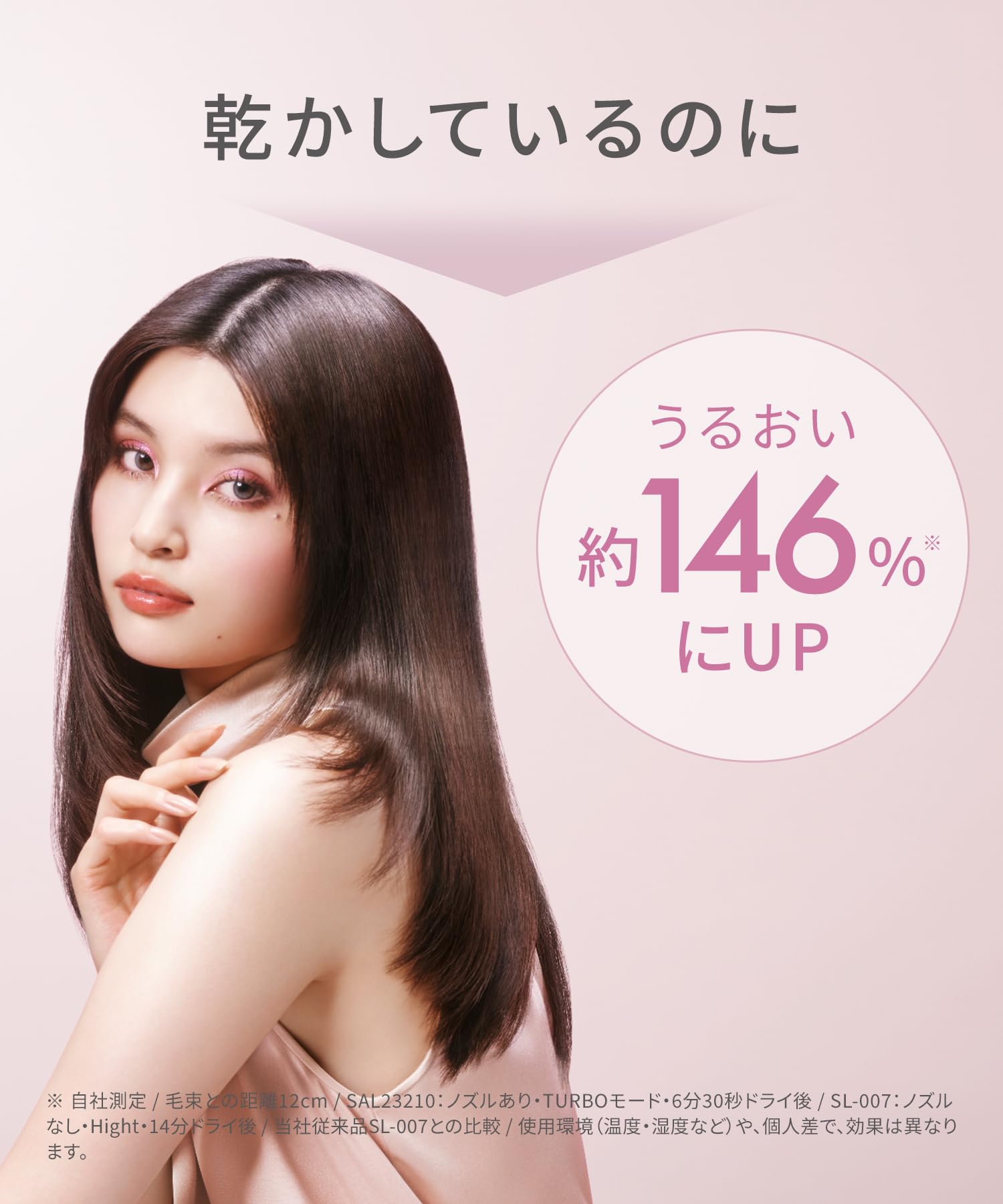 살로니아 글로시케어 드라이어 핑크 SAL23210PK 윤기 모발 모델 이미지 4