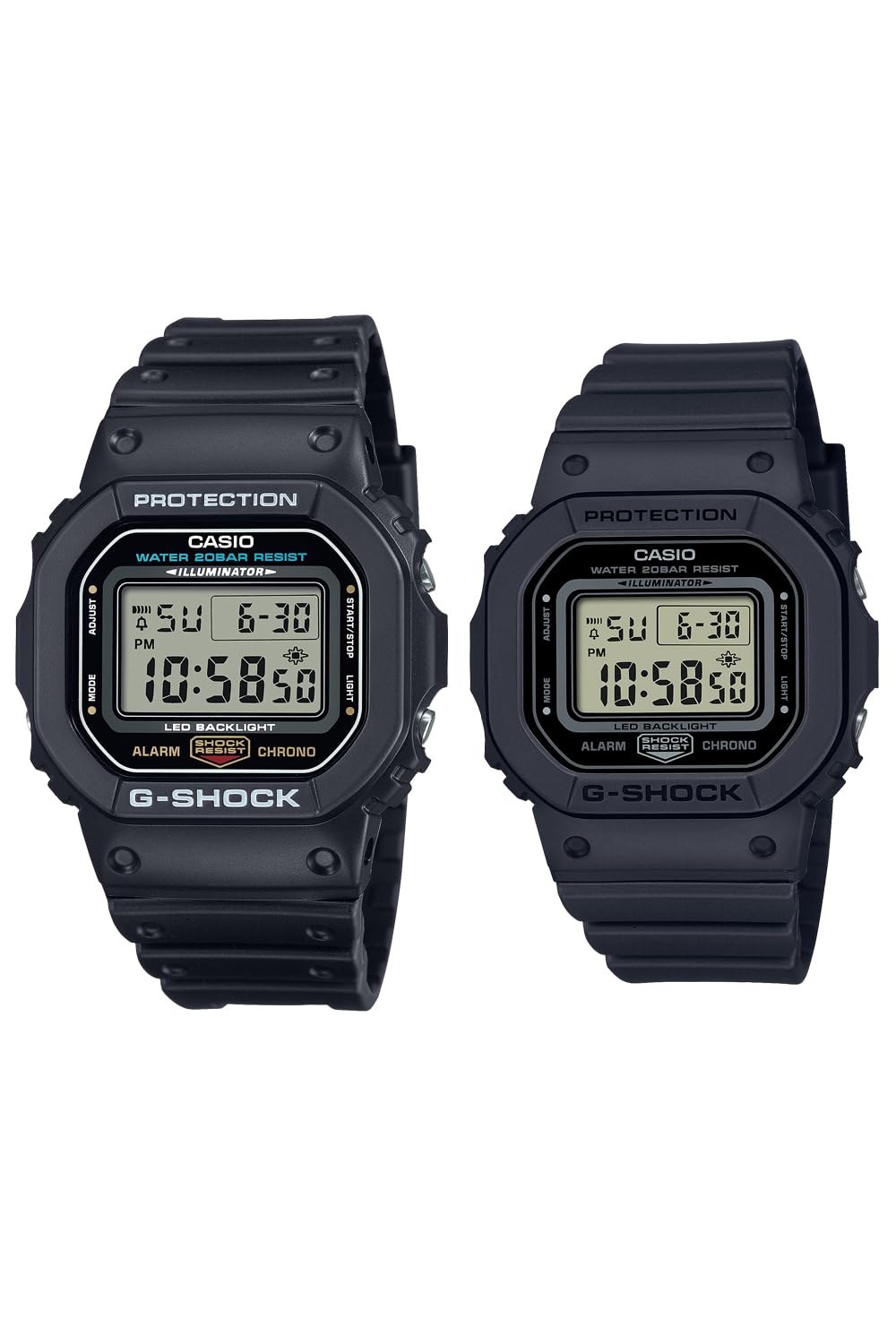 카시오 지샥 스퀘어 DW-5600UE-1JF 커플 시계 블랙