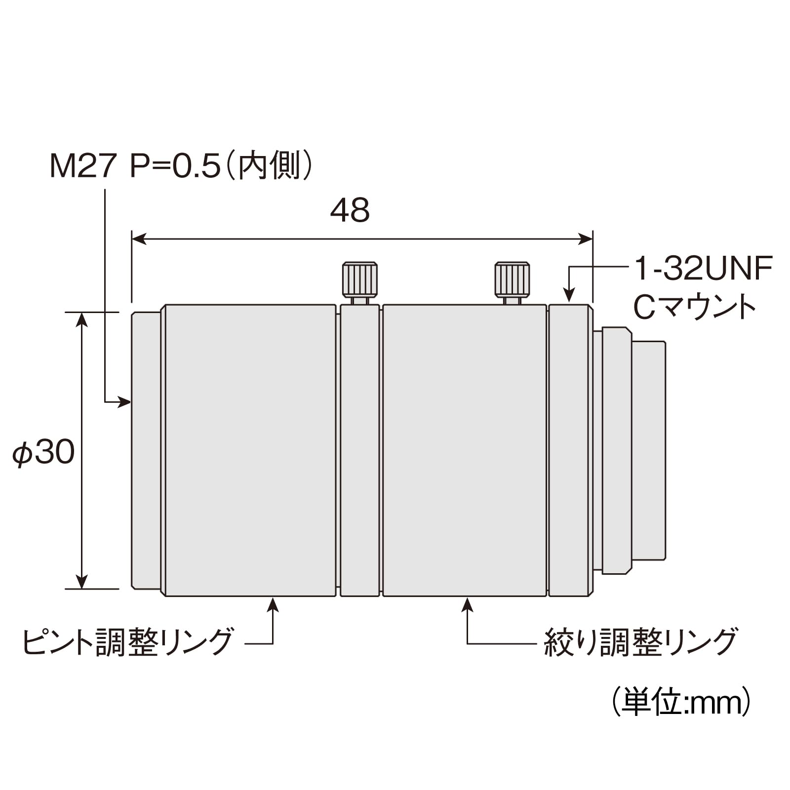 호잔 L-600 시리즈 L-600-8 C마운트 렌즈 작동거리 100mm-∞ 초점거리 8mm 이미지 3